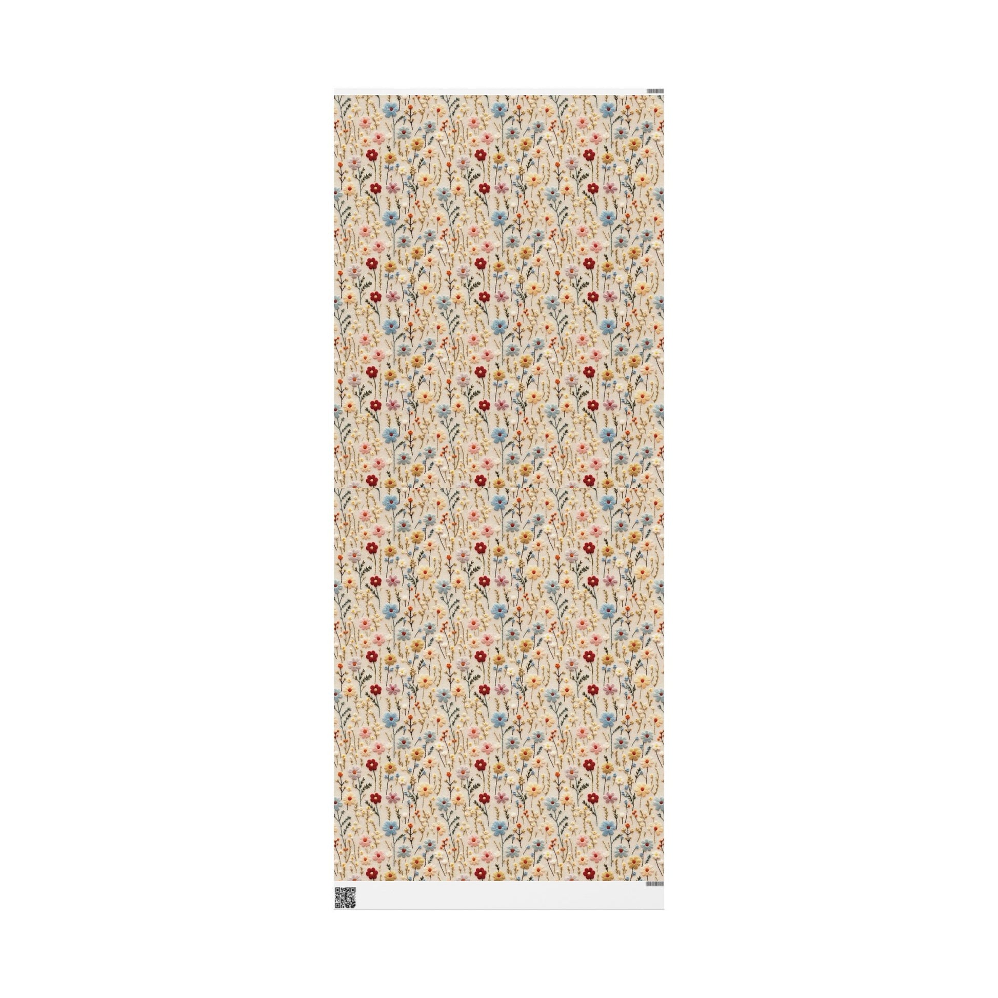 BOHO 3D Illusion Wildflowers Gift Wrap it's Perfect for Weddings, Bridal and Baby Showers Eco-Friendly, Vibrant Design in Matte Satin, All Occasion