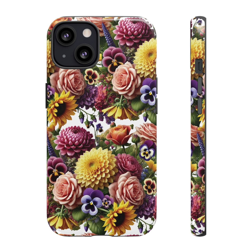 Floral Fall Phone Case for iPhone 16 15 14 13 12  21 23 Samsung, and Pixel | Stylish Protective Cover Gift for Her Perfect for Floral Lover