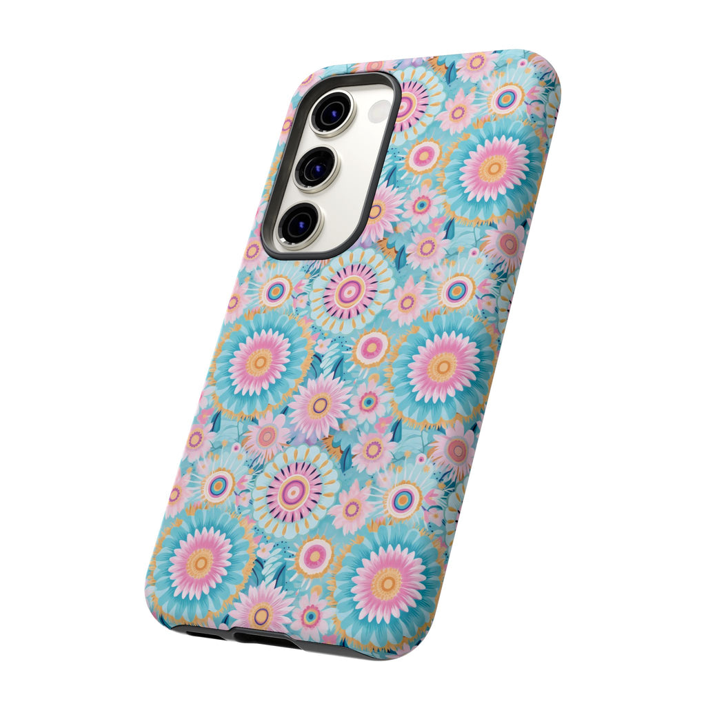 Coque de téléphone abstraite aquarelle bohème moderne compatible avec iPhone, Samsung et plus - Protection élégante et durable avec un design artistique vibrant, cadeau parfait pour elle