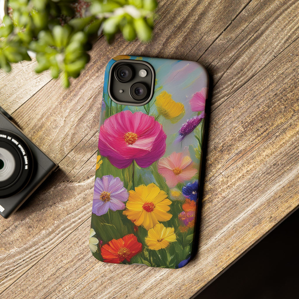 Vibrant Wildflower Painting Phone Case Hand-Painted Floral Art Design | Bright Nature-Inspired Cover | Perfect Gift for Flower Lovers iPhone & Galaxy