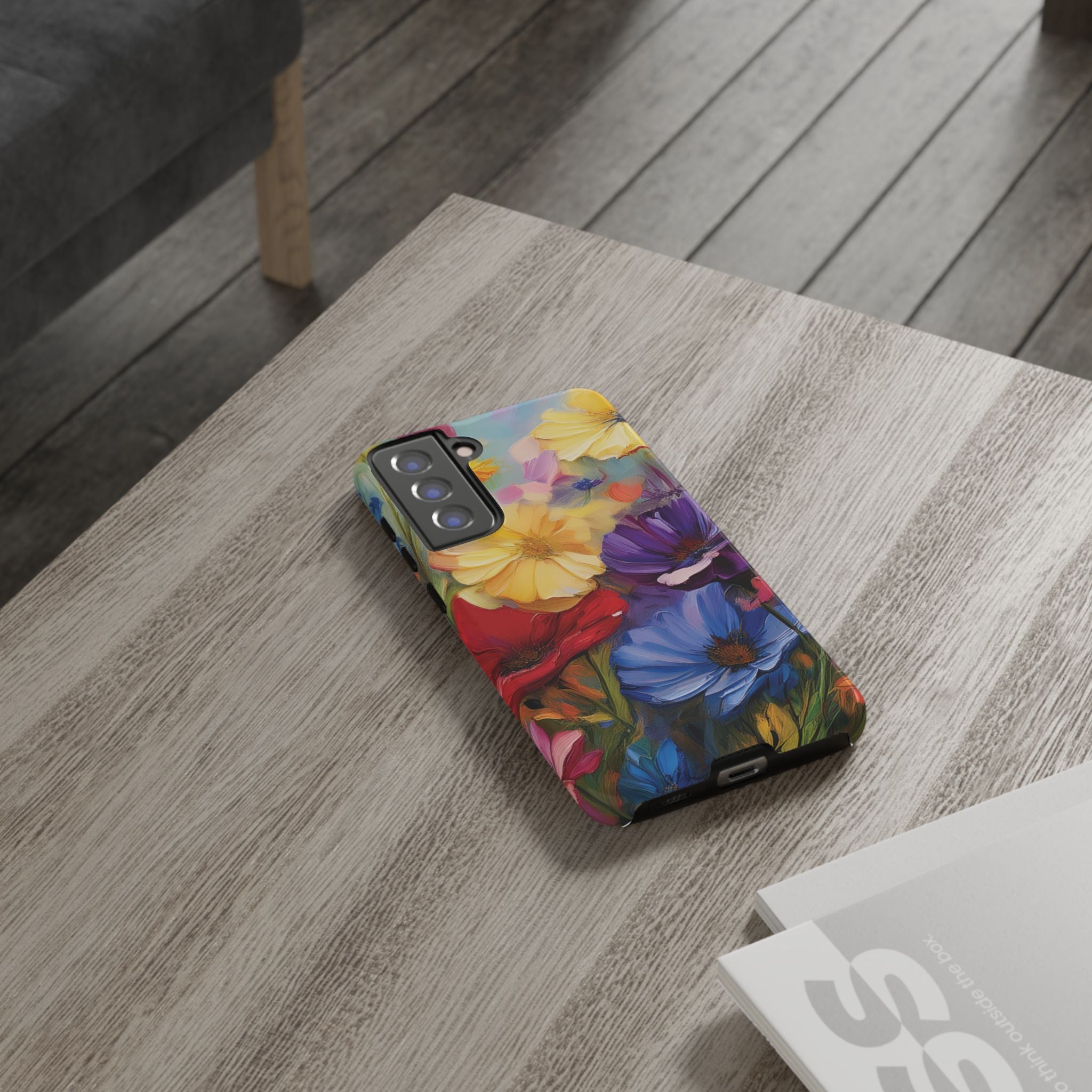 Bold Wildflower Phone Case Bright Hand-Painted Floral Art Vibrant Botanical Design for iPhone & Samsung | Trendy Nature Lover Gift Phone  Galaxy
