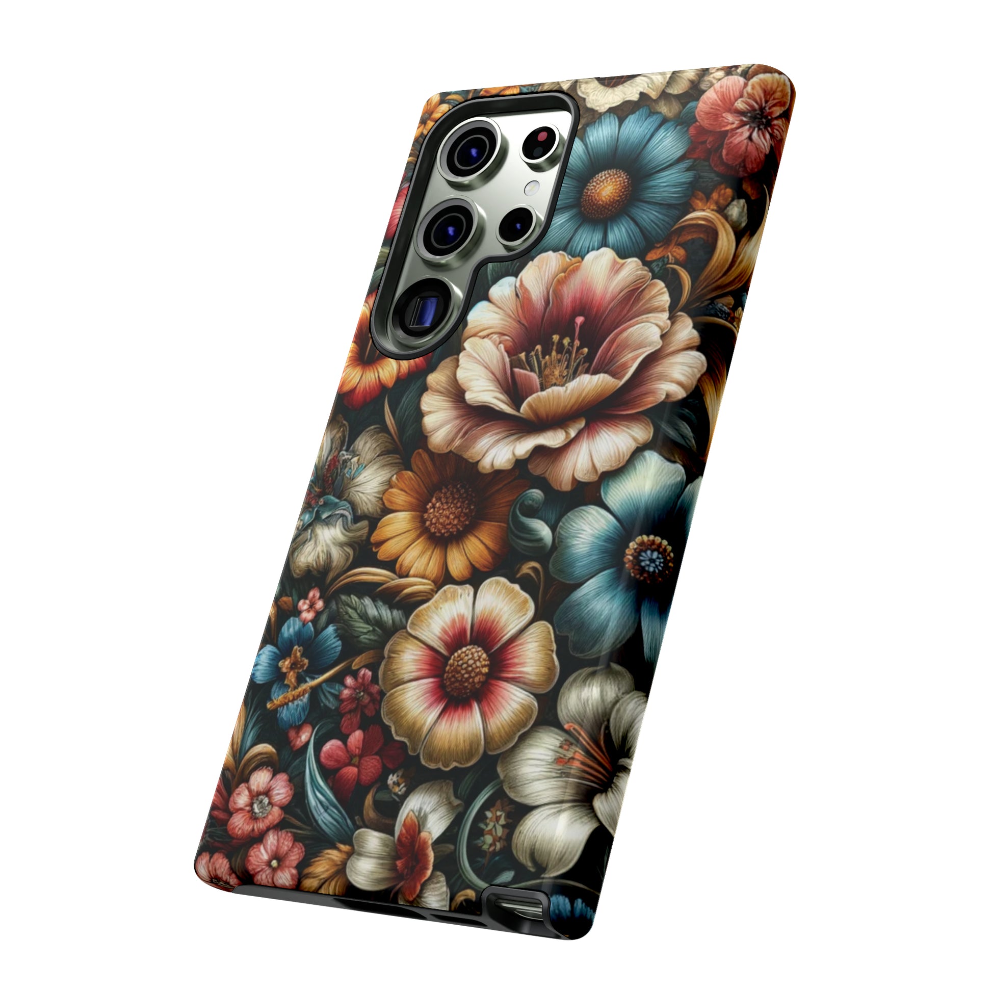 Pastel Floral Design Luxury Phone Tough Case Floral Elegant Durable Stylish for Modern Devices iPhone 15, Samsung iPhone Samsung Accessory Gift for Her.