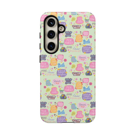 Good Vibes Only Protective Phone Case  Shockproof Slim Aesthetic Motivational Quote Cover, Positive Affirmation Gift for Mom, Teens & Besties | iPhone & Galaxy