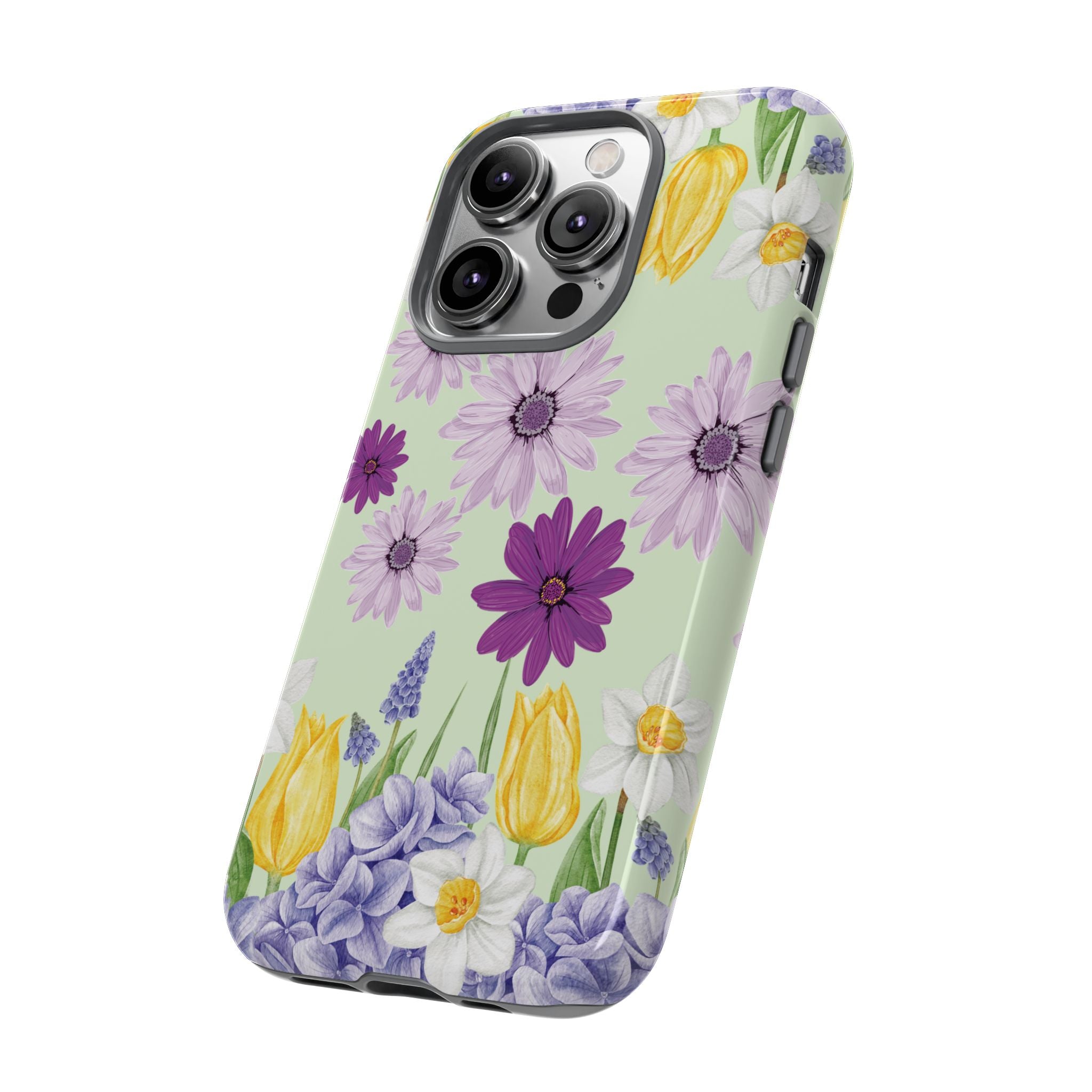 Lavender Yellow Flower Phone Case – Stylish Protective Cover for iPhone & Samsung, Botanical Design, Perfect Gift for Spring & Everyday Elegance