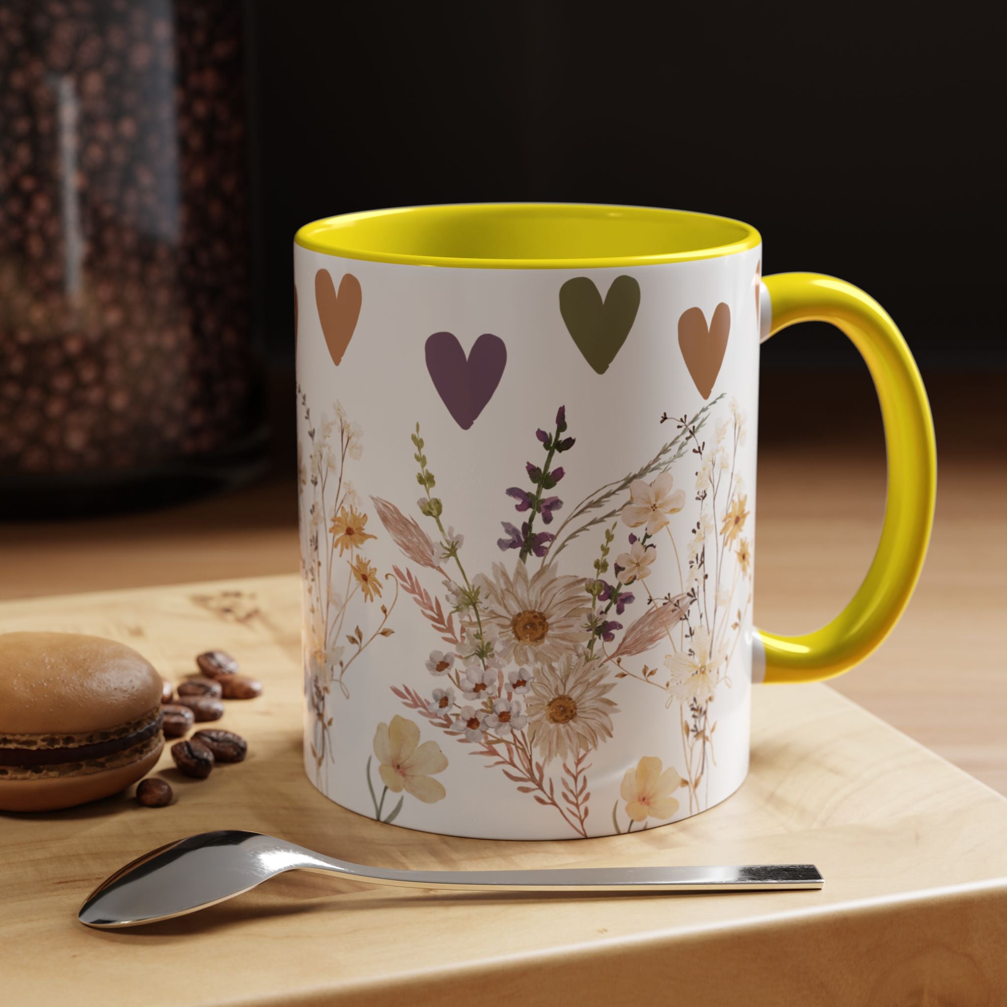 Tasse en céramique Wildflower – Cadeau élégant pour les amateurs de café ou de thé – Parfait pour la fête des mères, les anniversaires et pour ajouter du charme à toute cuisine.