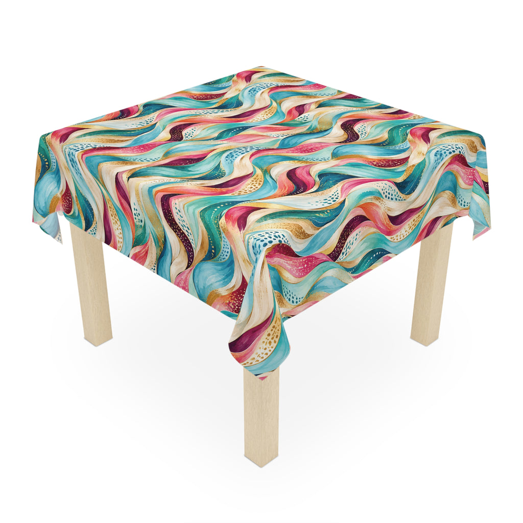 Floral Scripture Square Tablecloth