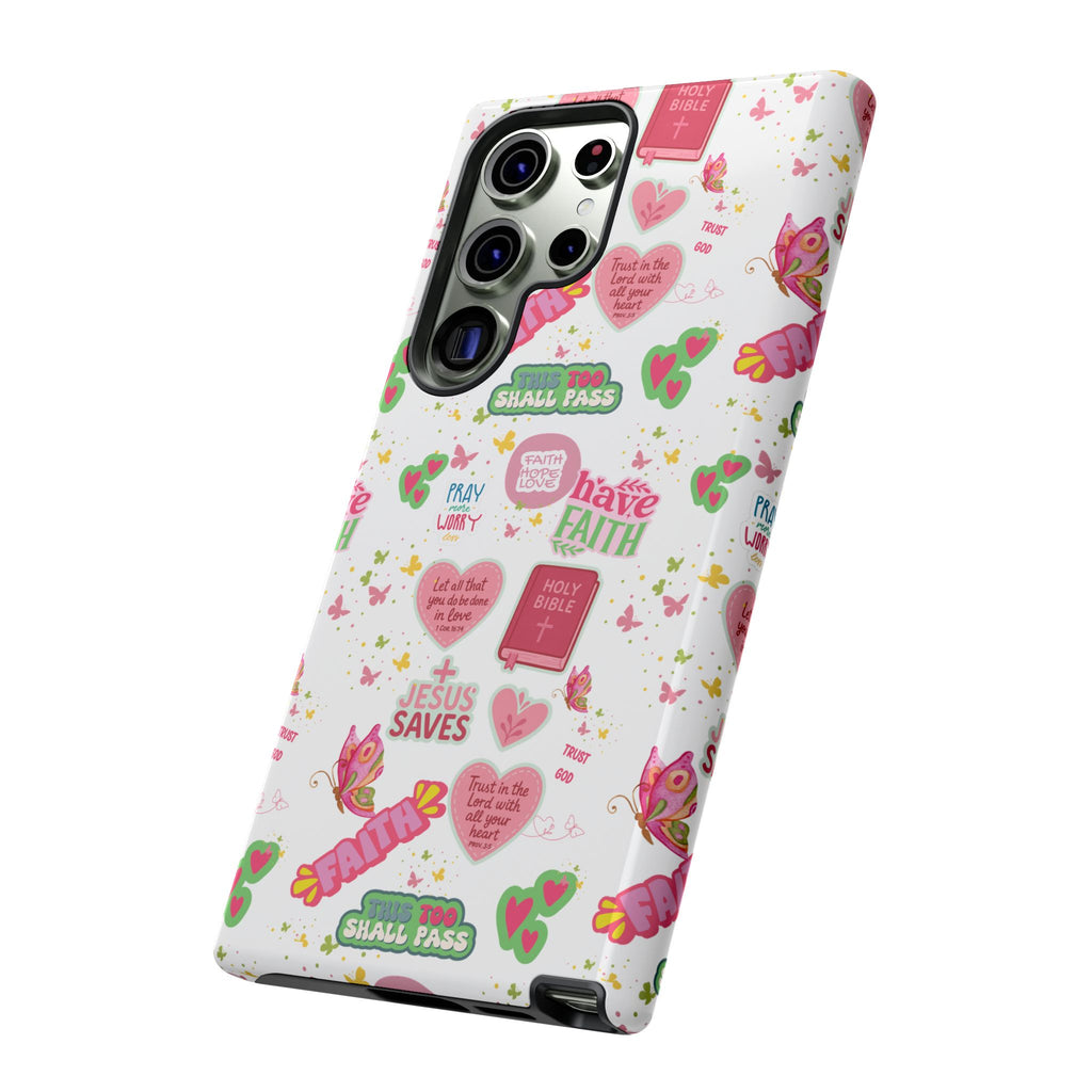 Carry Your Faith Everywhere | Christian Tough Phone Case with Bible Verse or Affirmation | Protective, Inspirational Gift for Christians