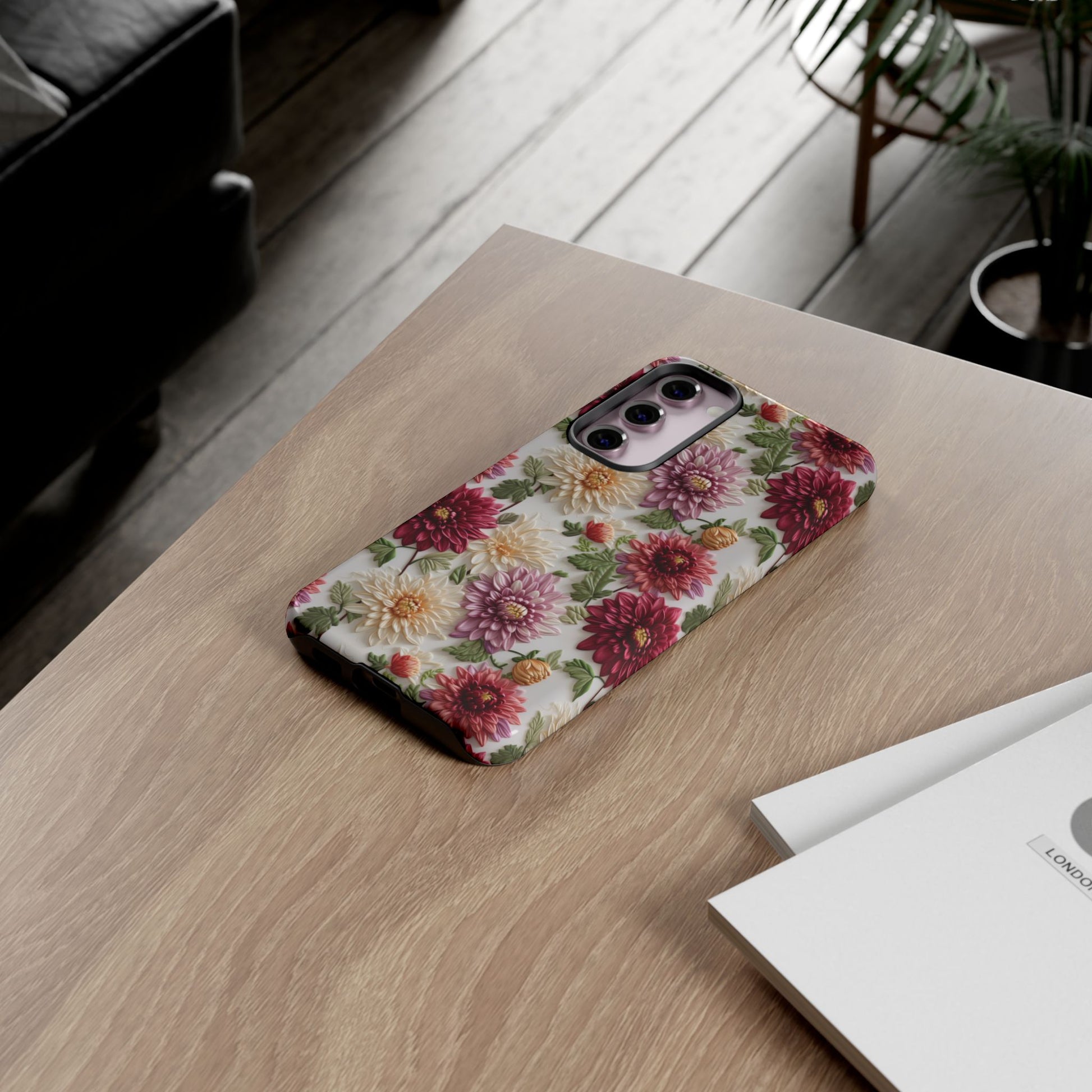 Floral Fall Phone Case for iPhone 16 pro15 14 13 12  21 23 Samsung, and Pixel | Stylish Protective Cover Gift for Her Perfect for Floral Lover - MRSBYVALLE