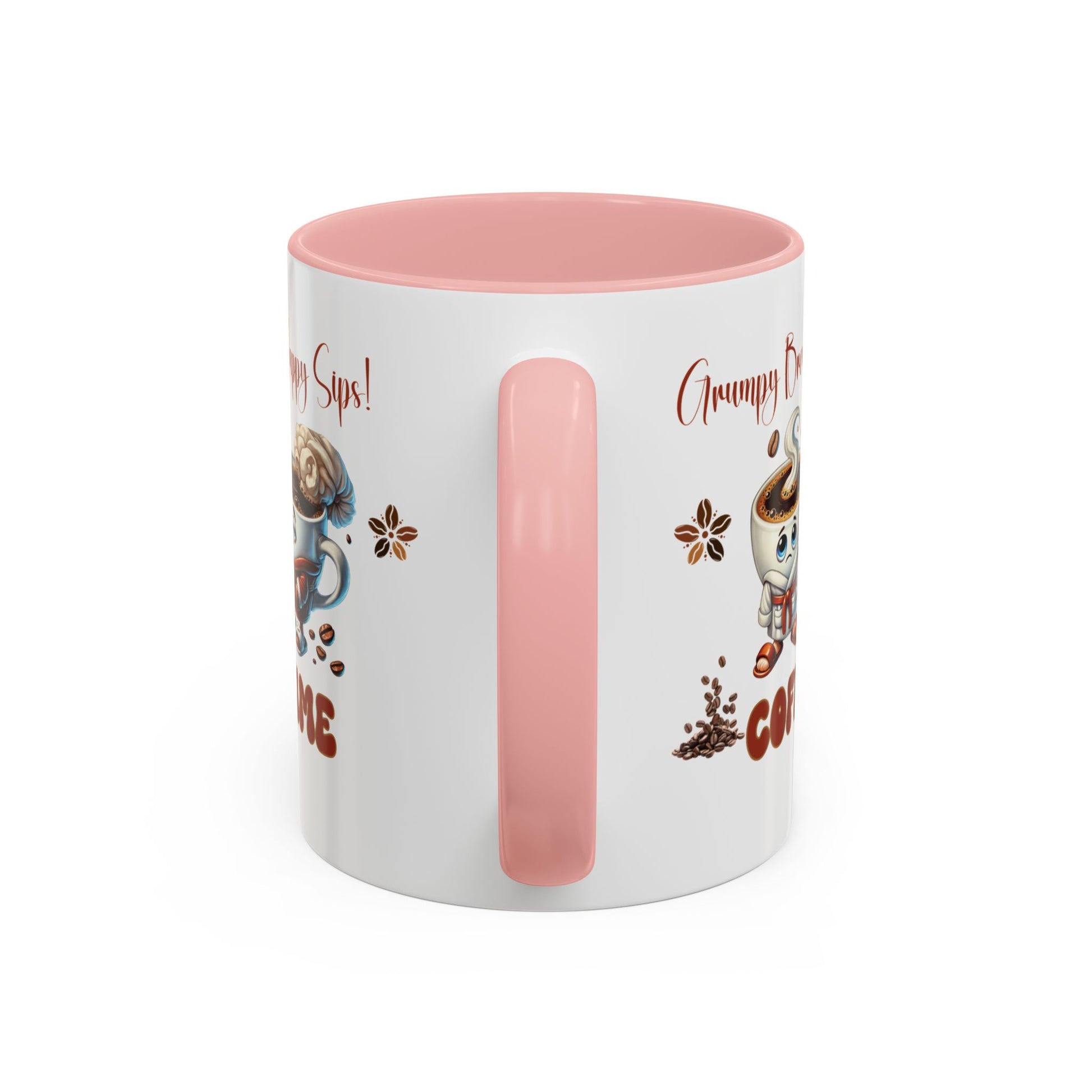 Grumpy Brews Meet Happy Sips Ceramic Mug - Funny Coffee Cup, Cute Tea Mug, Sarcastic Drinkware, Unique Gift, Kitchen Decor Accent Coffee Mug (11, 15oz) - MRSBYVALLE