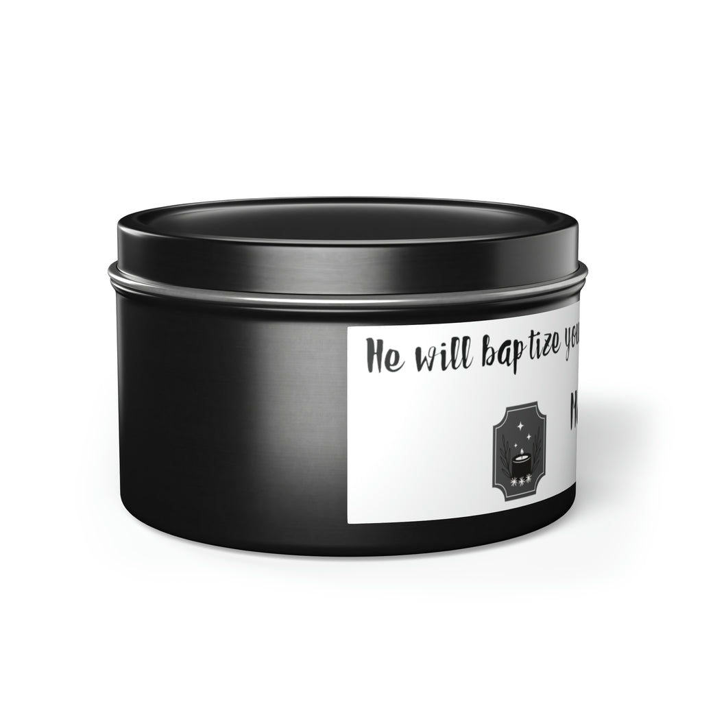 New House Sacred Light Divine Verse Tin Candles Embrace Peace with 4oz/8oz Coconut Soy Wax, Hand-Poured in USA. Lead-Free Wick, 20-40hr Burn. Evergreen, Vanilla, More Spiritual Ambiance Awaits Pure Harmony Grace..