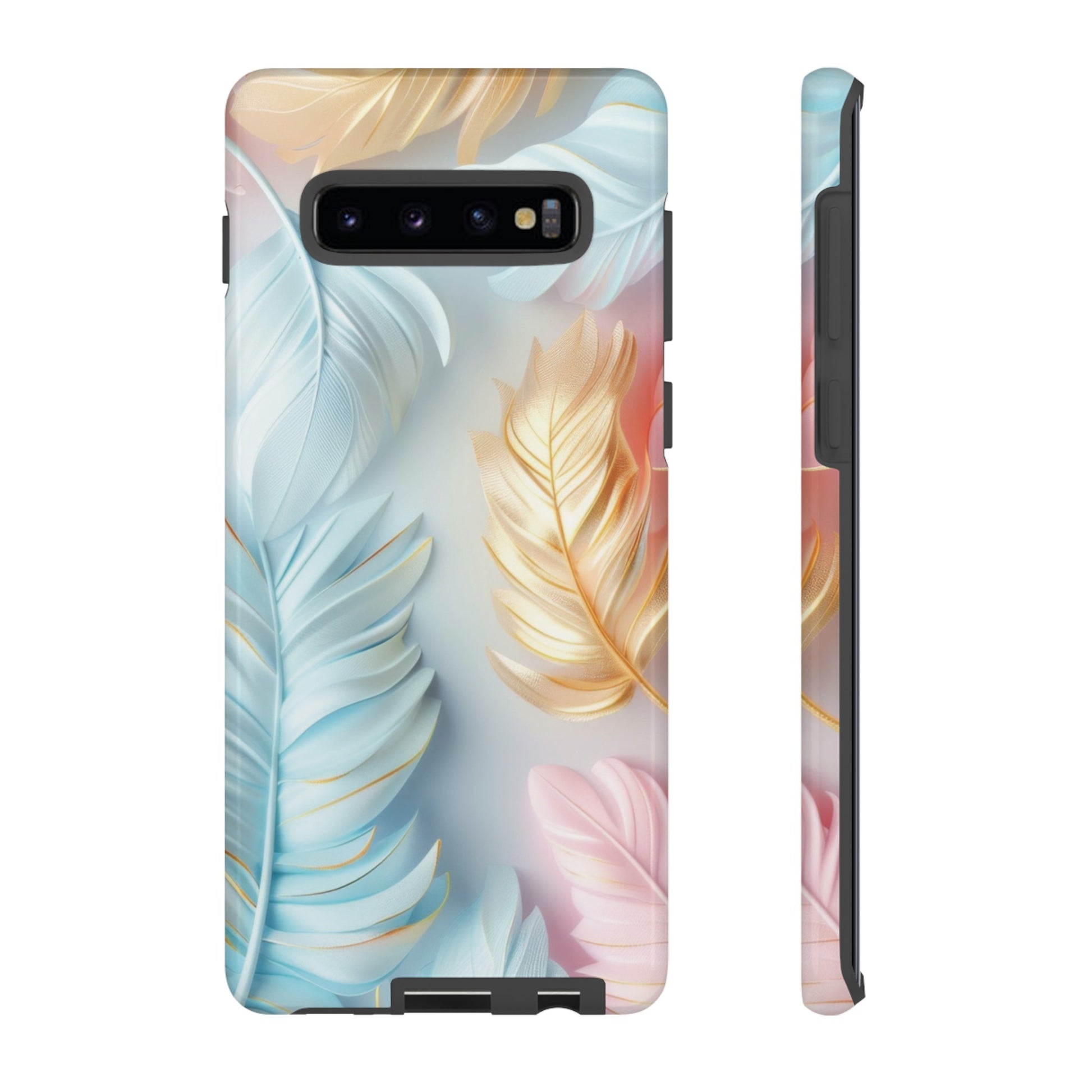 Pastel Feathers Protective Phone Case Gift for Her Phone 15, Samsung iPhone Samsung Gift for Her Case iPhone 15, Samsung iPhone Samsung Accessory Gift for Her