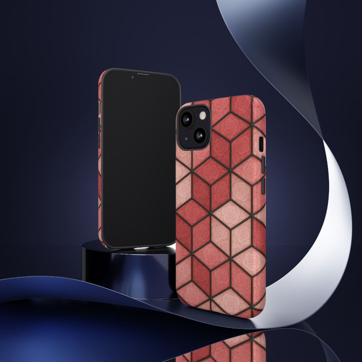 Geometric Stained Glass Illusion Phone Case Colorful Abstract Art, Aesthetic Protective Cover for iPhone, Samsung & Google, Unique Gift Idea Mom