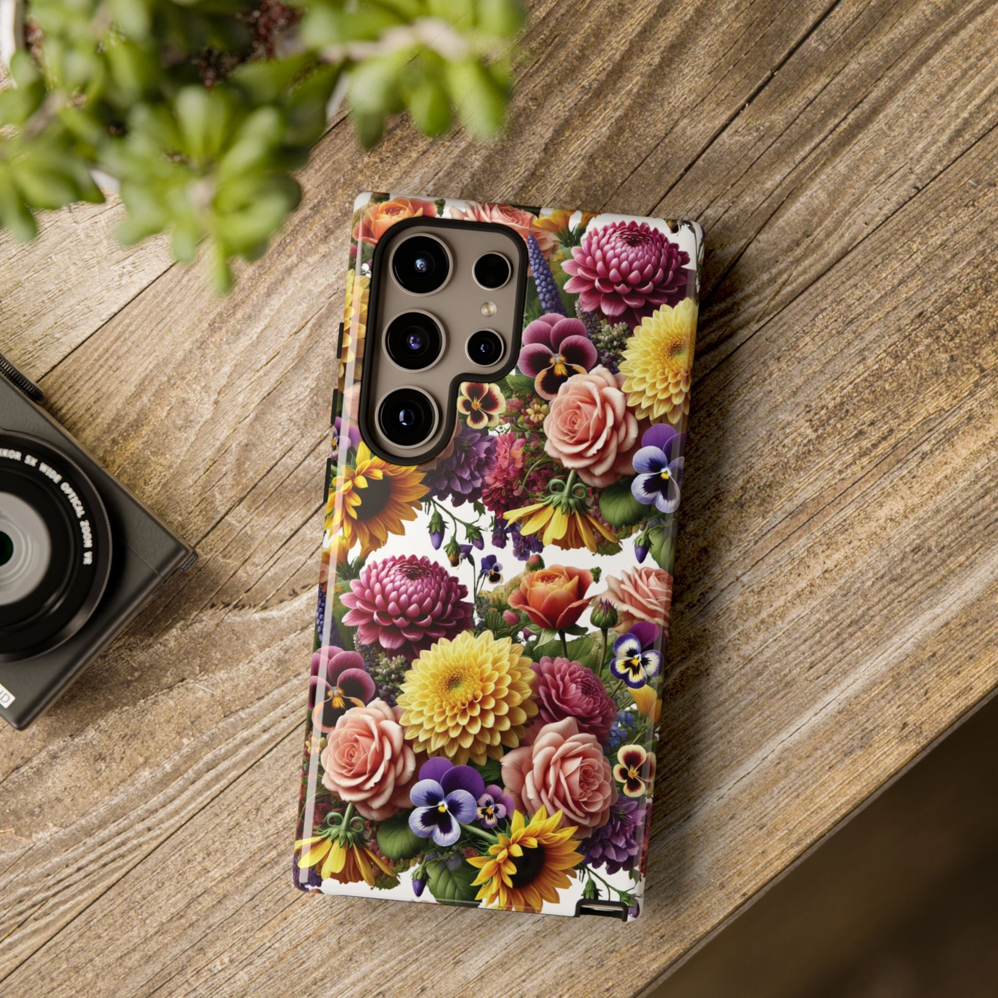 Floral Fall Phone Case for iPhone 16 15 14 13 12  21 23 Samsung, and Pixel | Stylish Protective Cover Gift for Her Perfect for Floral Lover
