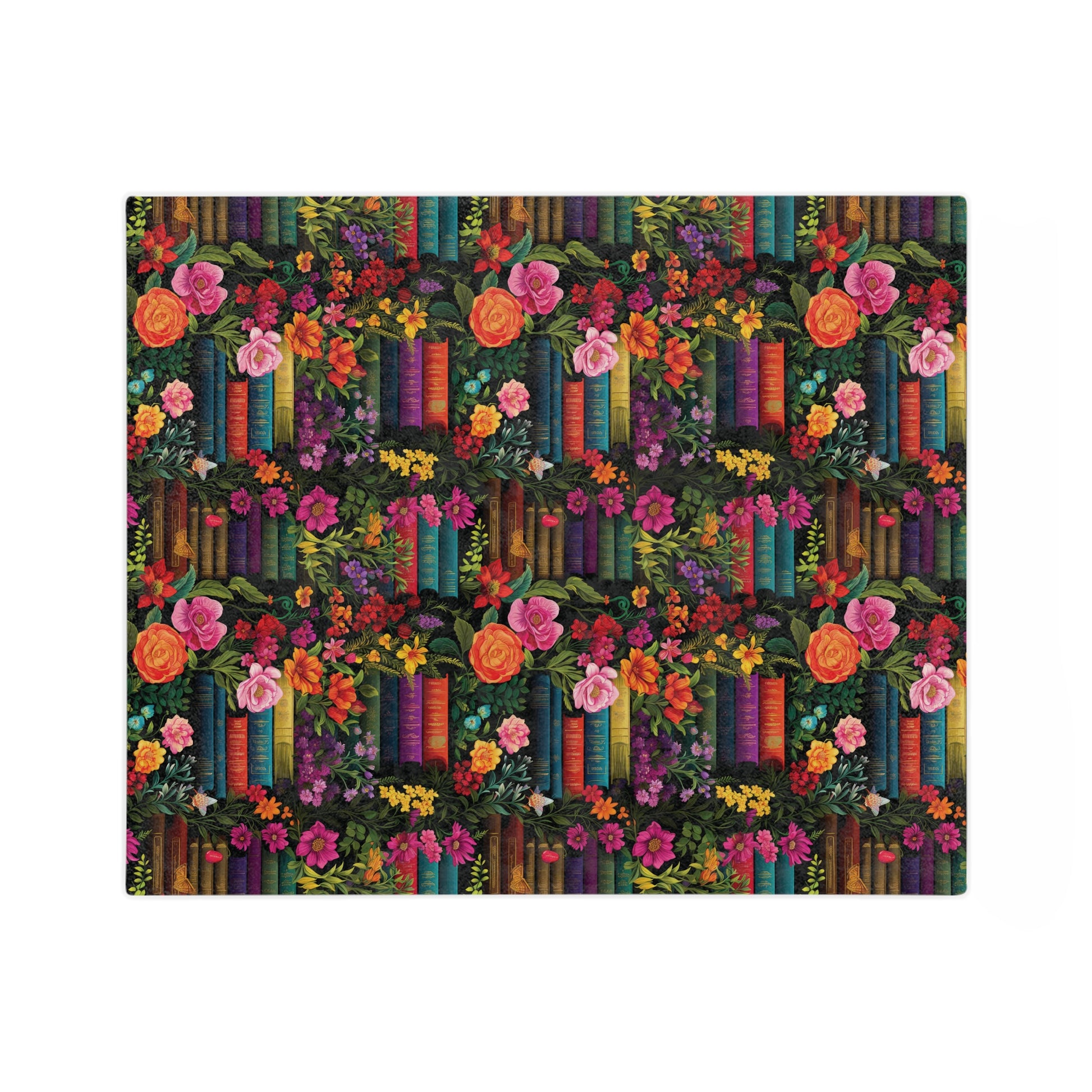 Ultra-Soft Minky Blanket Cozy Comfort Throw Books and Floral Design – Perfect for Reading Nooks and Bedrooms Plush Microfiber for Maximum Comfort Blanket, Perfect for Snuggling Decor, Cozy All-Season Warmth,Housewarming Gift Throw - MRSBYVALLE