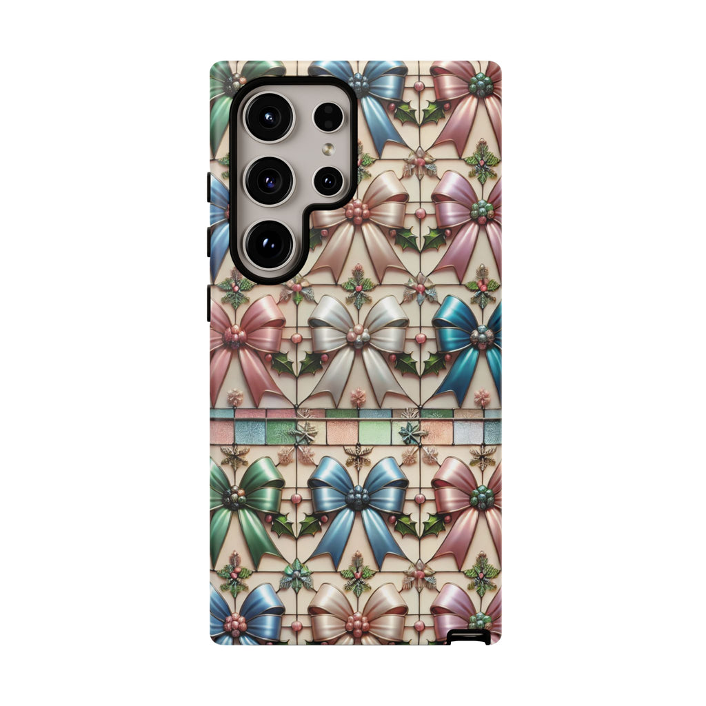 Coquette Bows Pastel Phone Case for iPhone 17 ,  15 14 13 12  21 23 Samsung, and Pixel | Stylish Protective Cover Gift for Her Perfect for Floral Lover
