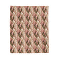 Velveteen Plush Blanket — Cozy Braided Leaf Pattern Throw (Soft Floral Earth Tones)