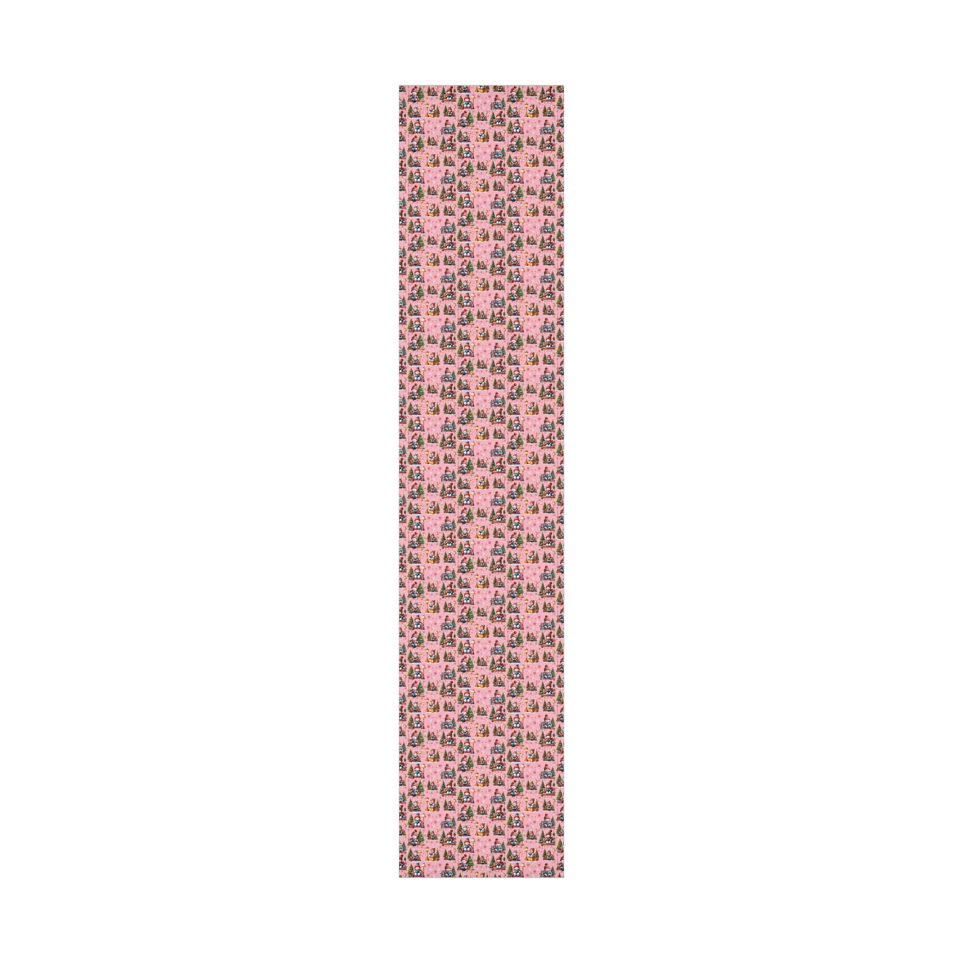 Pink Christmas Snowman Wrapping Paper with Adorable Pink Bows Perfect for Whimsical Christmas Gift Wrap | Festive Holiday Present Wrapping Sheets - MRSBYVALLE