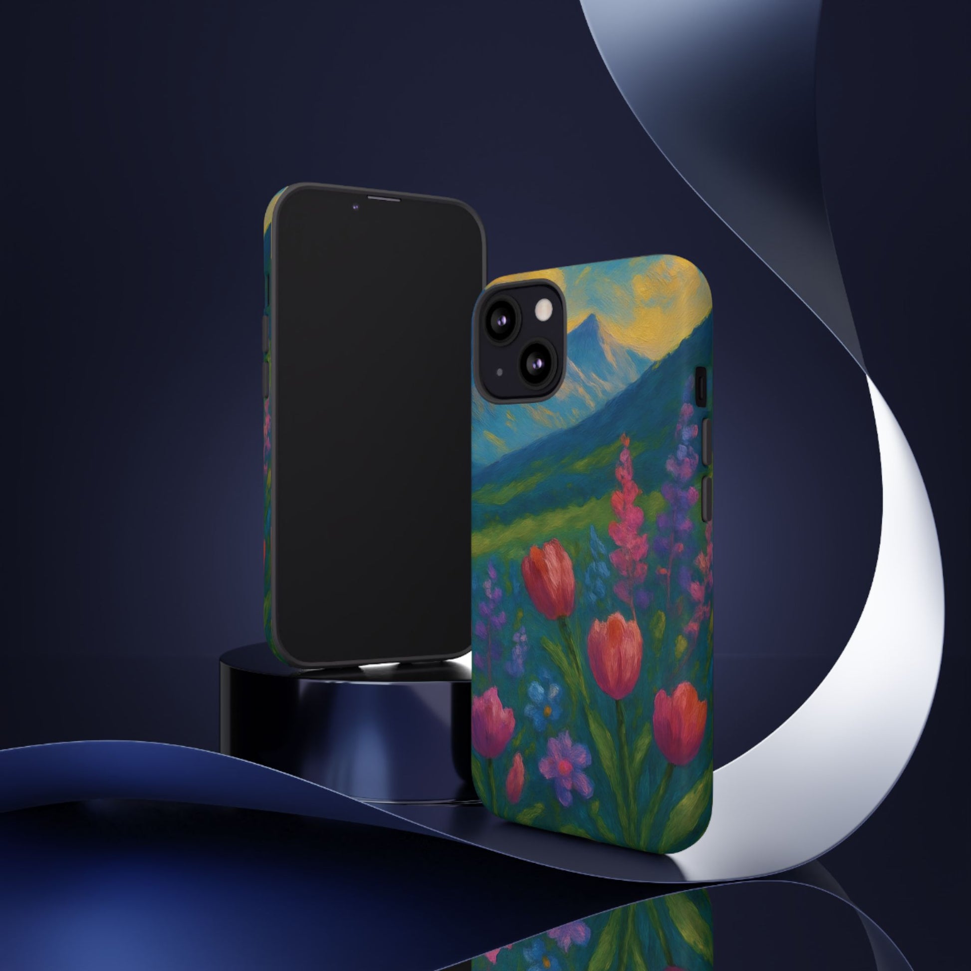 Mountains Wildflowers Phone Case | Vibrant Botanical Floral Design | Nature-Inspired Protective Cover for iPhone & Samsung | Trendy Aesthetic Gift Idea