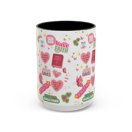 Start Your Day with Faith | Christian Mug with Bible Verse | Inspirational Gift for Christians | 11oz and 15oz Ceramic Coffee Mug Cozy Spring Mornings