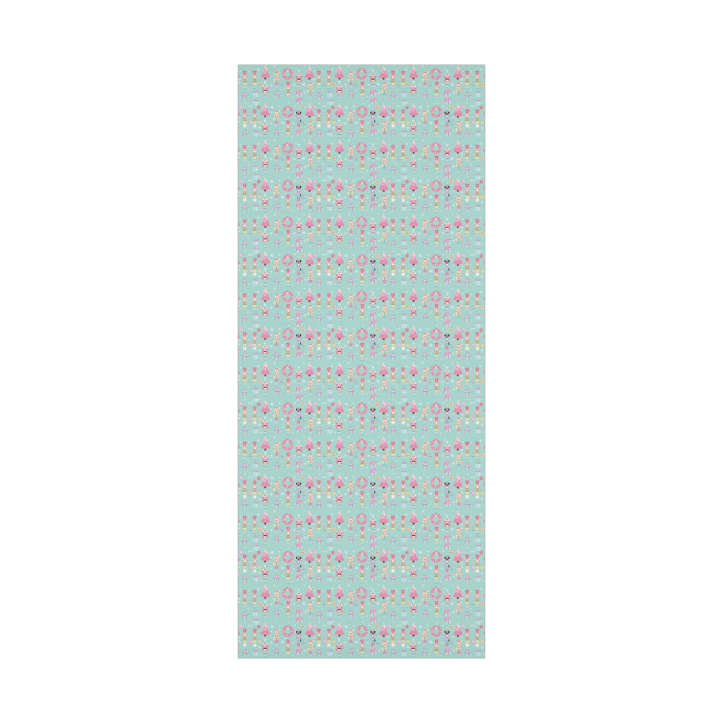 Pink and Pastel Green Christmas Nutcrackers Wrapping Paper | Vibrant Seasonal Blooms | Perfect for Thanksgiving, Birthdays, Special Occasions | Premium Quality Gifts Moms - MRSBYVALLE