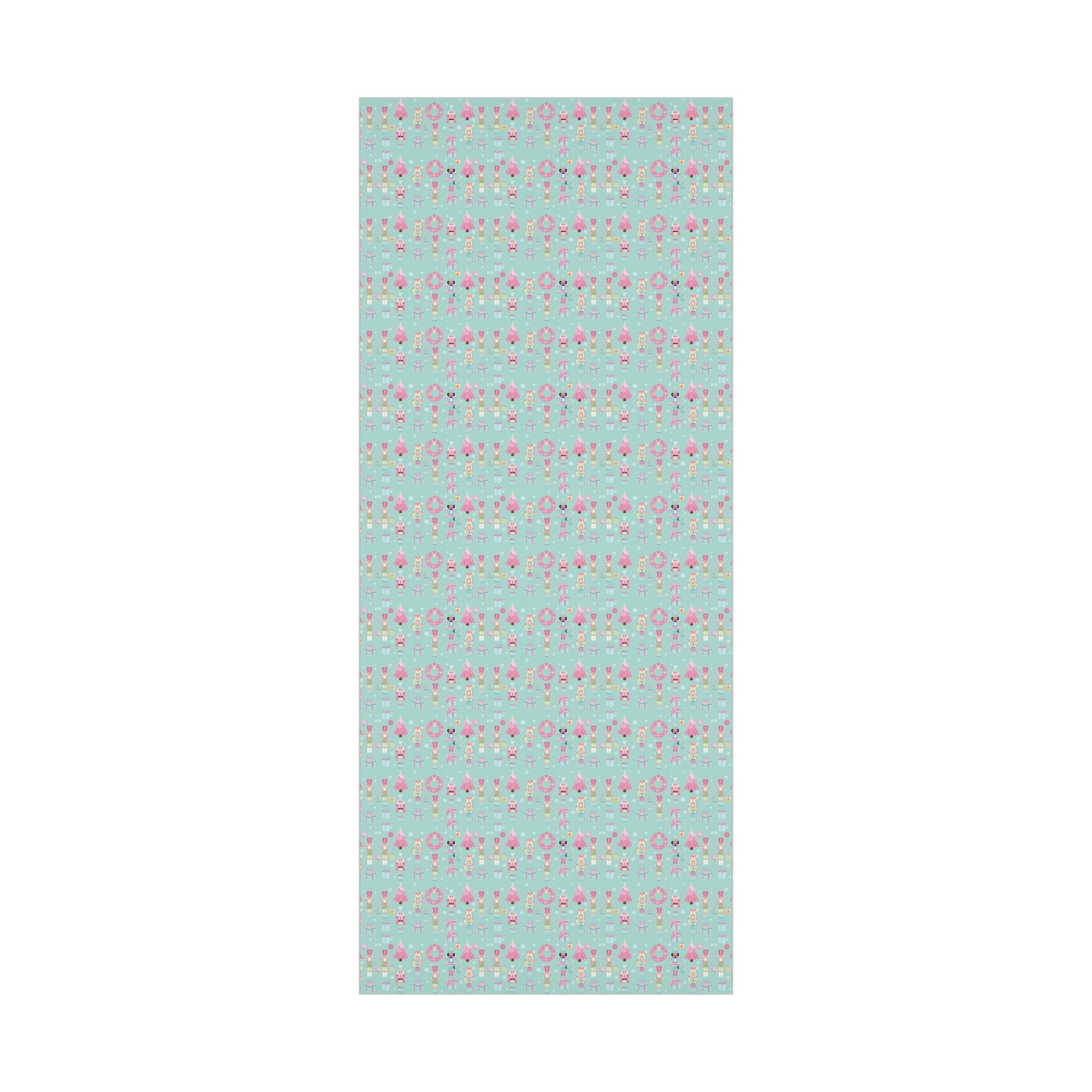 Pink and Pastel Green Christmas Nutcrackers Wrapping Paper | Vibrant Seasonal Blooms | Perfect for Thanksgiving, Birthdays, Special Occasions | Premium Quality Gifts Moms - MRSBYVALLE