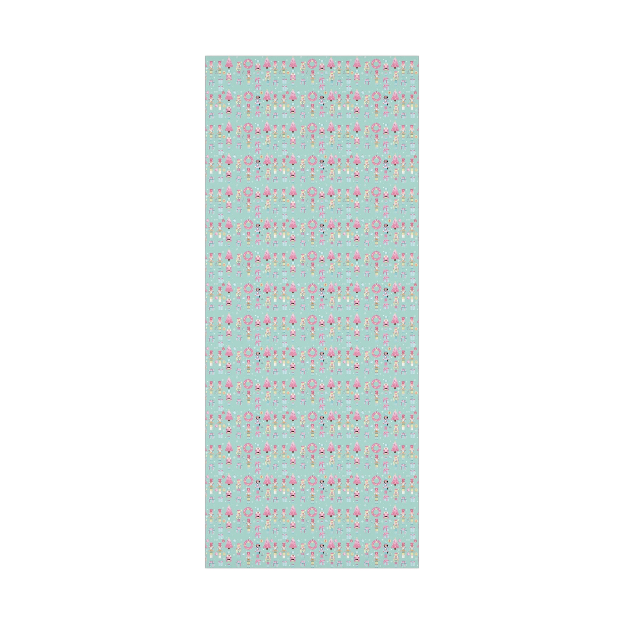 Pink and Pastel Green Christmas Nutcrackers Wrapping Paper | Vibrant Seasonal Blooms | Perfect for Thanksgiving, Birthdays, Special Occasions | Premium Quality Gifts Moms - MRSBYVALLE