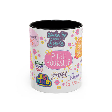 Good Vibes Only Coffee Mug 11 & 15 oz Ceramic Inspirational Cup, Positive Affirmation Gift for Mom, Teacher & Coworker | Morning Motivation Mother's Day, or Cozy Spring Mornings