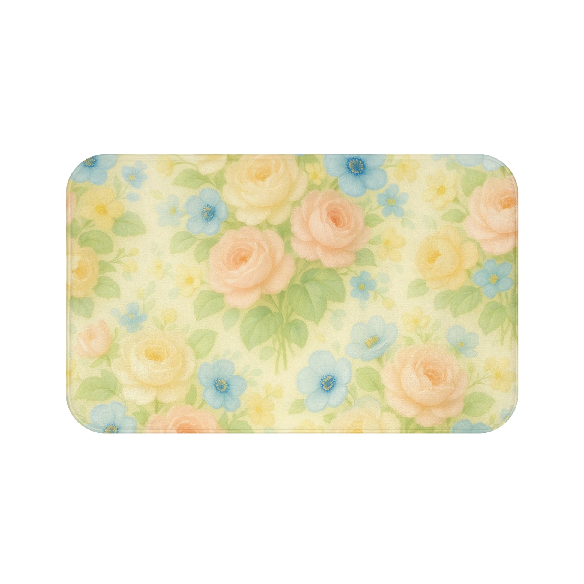 Elegant yellow vintage floralBathmat – Stunning Birds & Floral | Soft, Absorbent & Non-Slip Bathroom Rug for Stylish Home Décor & Comfort Home