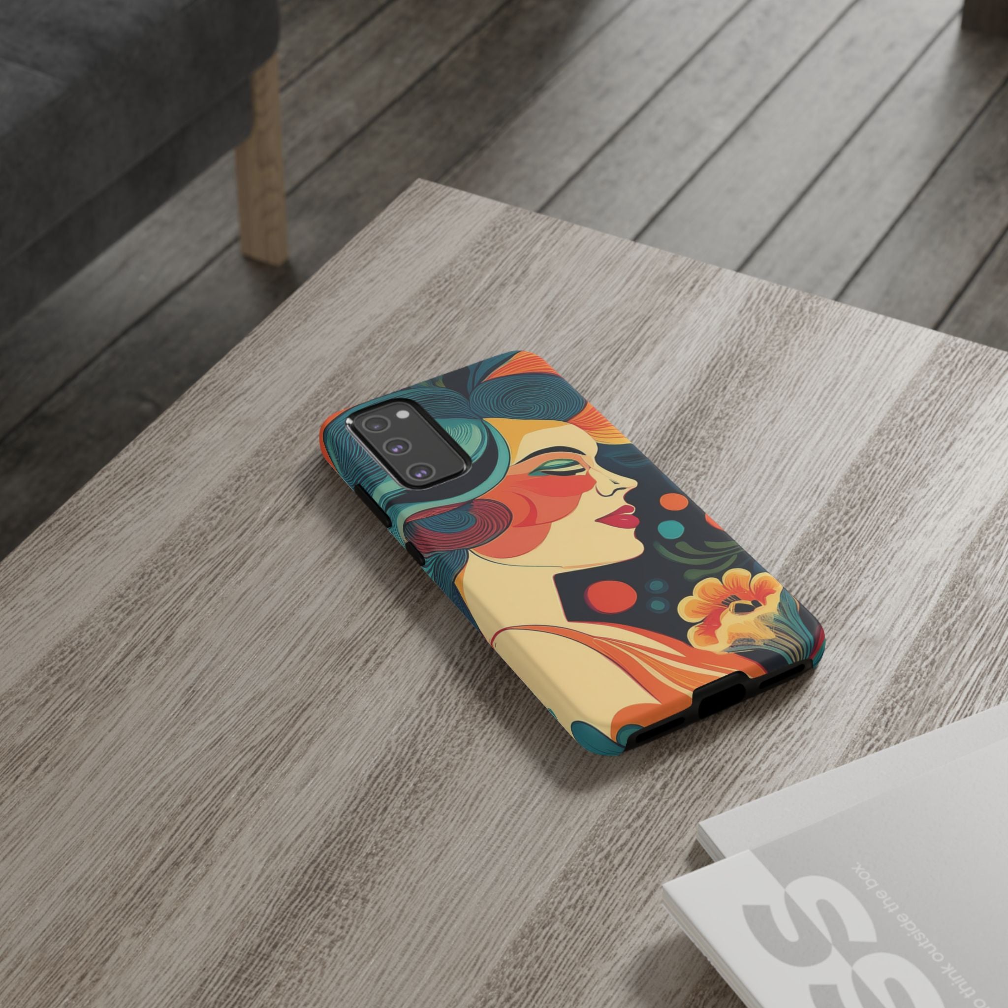 Coque de Téléphone Esthétique Années 50 Rétro Design d'Inspiration Vintage aux Couleurs Pastel Housse Style Mid-Century pour Modèles iPhone et Samsung Galaxy