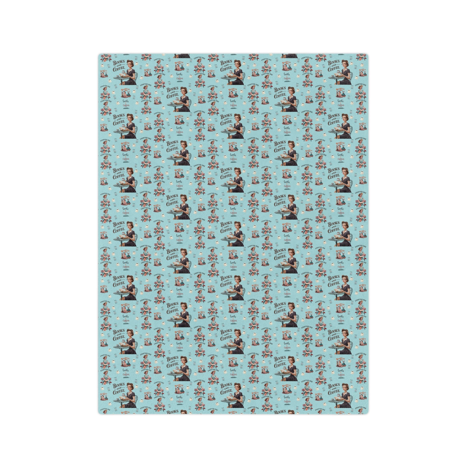 Books and Coffee Retro 50s Minky Blanket Throw Ultra-Soft Minky Blanket Cozy Comfort Blanket Elegant Home Decor Plush Microfiber for Maximum Comfort Blanket, Perfect for Snuggling Decor, Cozy All-Season Warmth, Housewarming Gift Throw - MRSBYVALLE