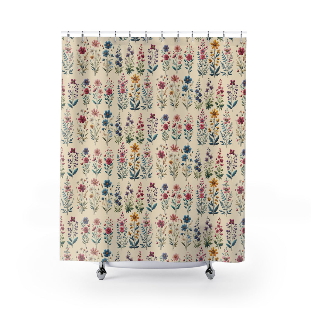 Beautiful Wildflower Shower Curtain 71x74 Inches of Vibrant Florals for a Stylish Bathroom Upgrade Housewarming Gift New Bathroom Decor Wedding Gift for Mom Bridal Shower Gift Newlywed - MRSBYVALLE
