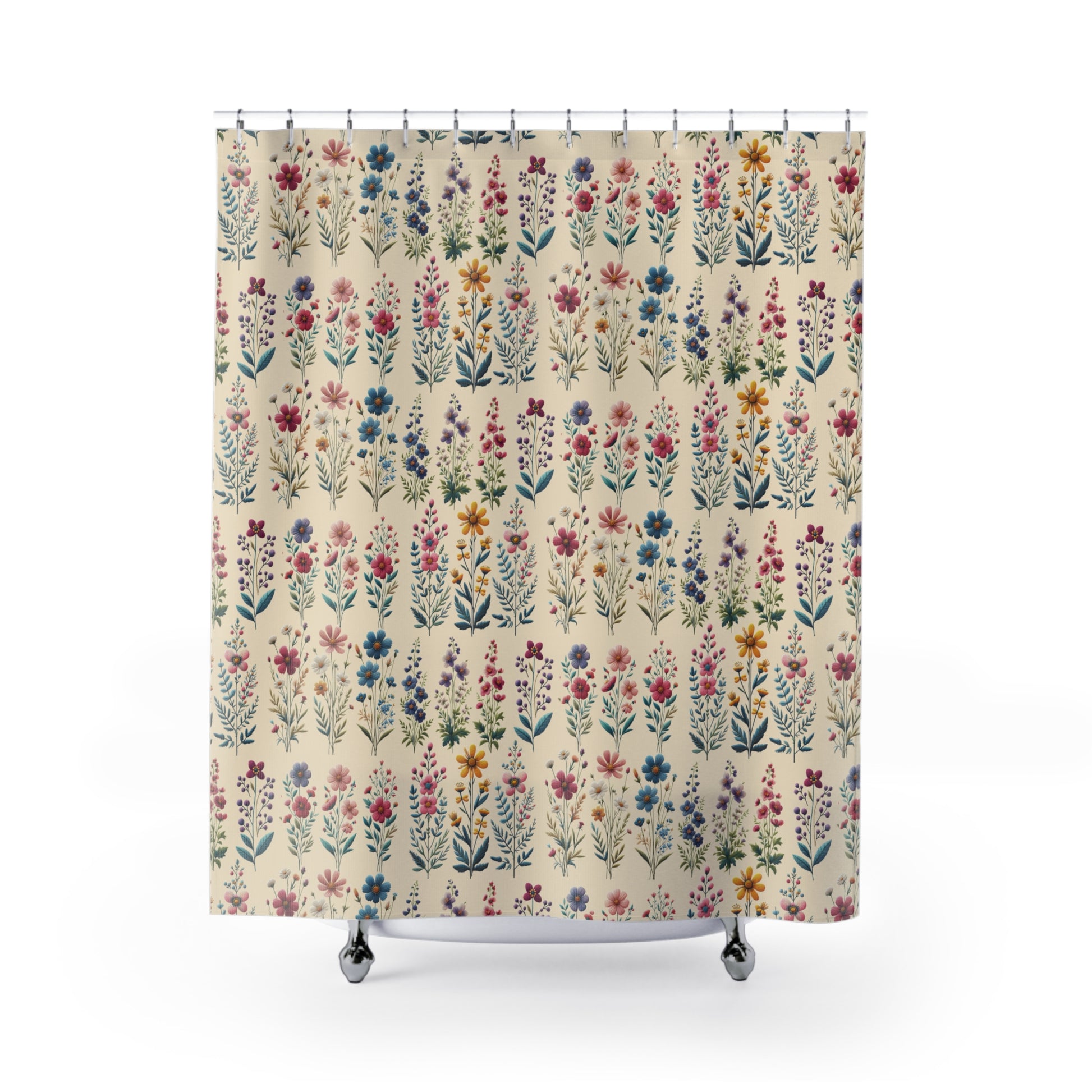 Beautiful Wildflower Shower Curtain 71x74 Inches of Vibrant Florals for a Stylish Bathroom Upgrade Housewarming Gift New Bathroom Decor Wedding Gift for Mom Bridal Shower Gift Newlywed - MRSBYVALLE