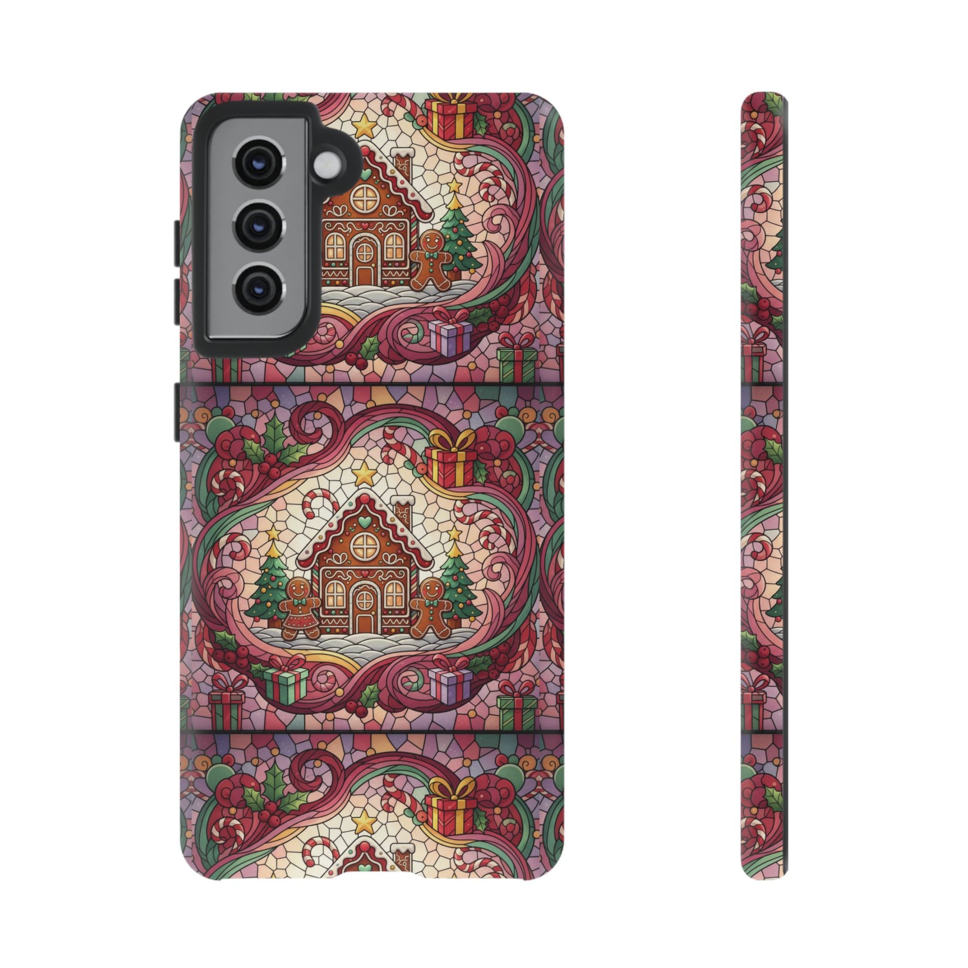 iPhone Case 17, 16  Gingerbread Stained Glass Tough Case Samsung perfect phone case