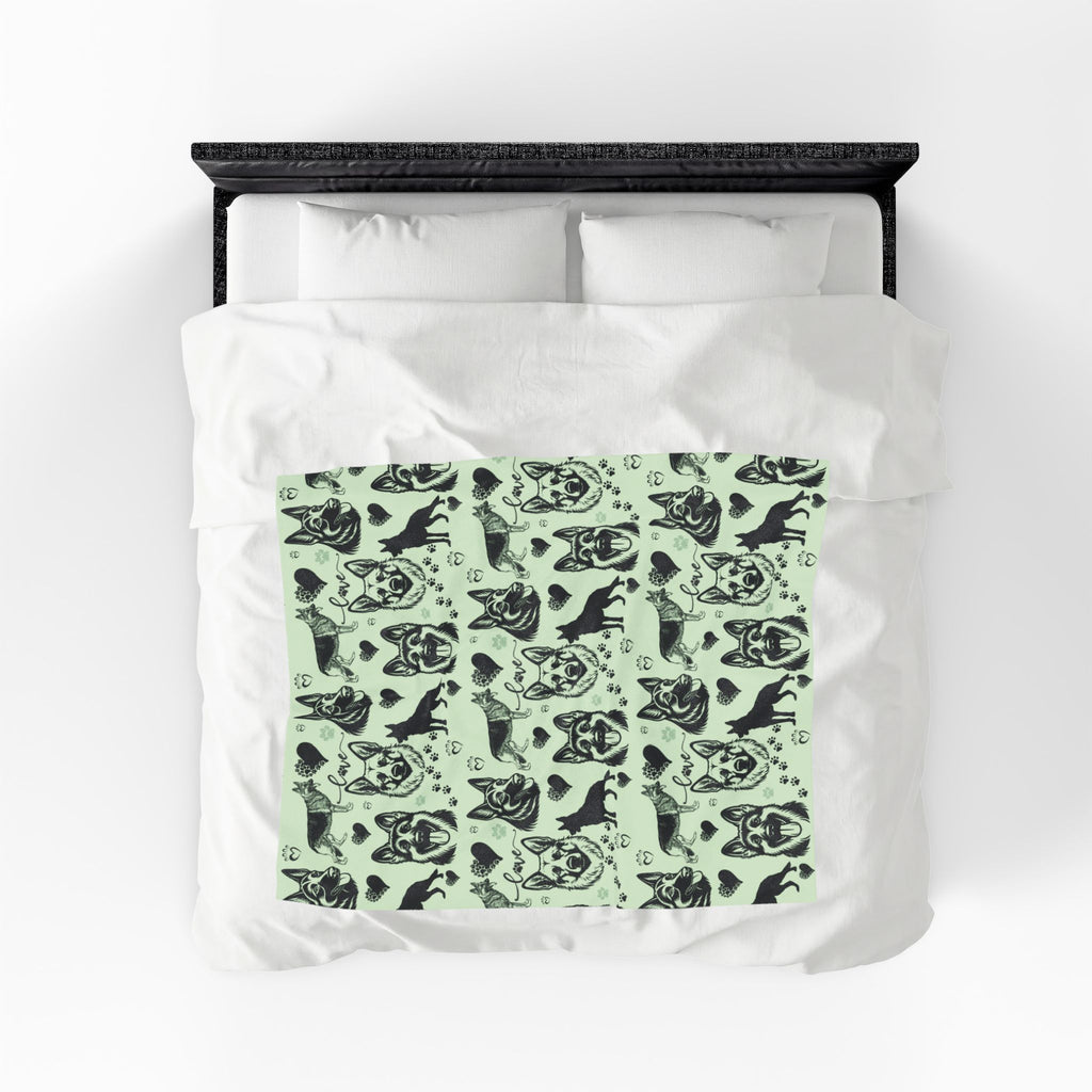German Shepherd Velveteen Plush Blanket — Cozy Dog Lover Throw