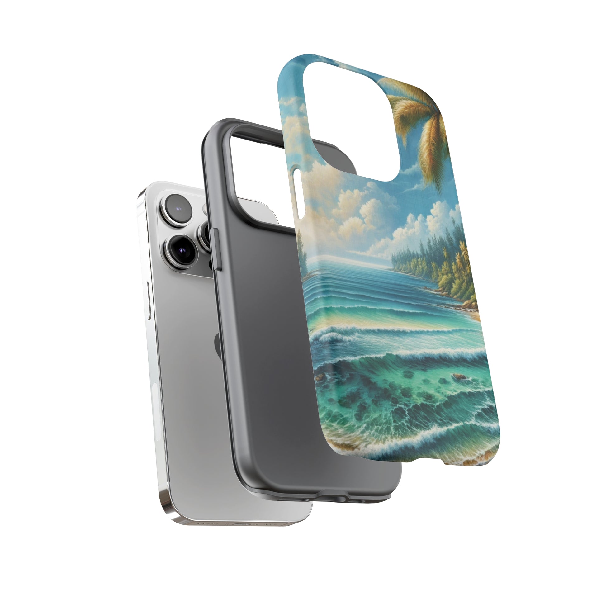 Coastal Serenity Ocean Beach View Protective Phone Case Gift for Her Phone 15, Samsung iPhone Samsung Gift for Her Case iPhone 15, Samsung iPhone Samsung Accessory Gift for Her.