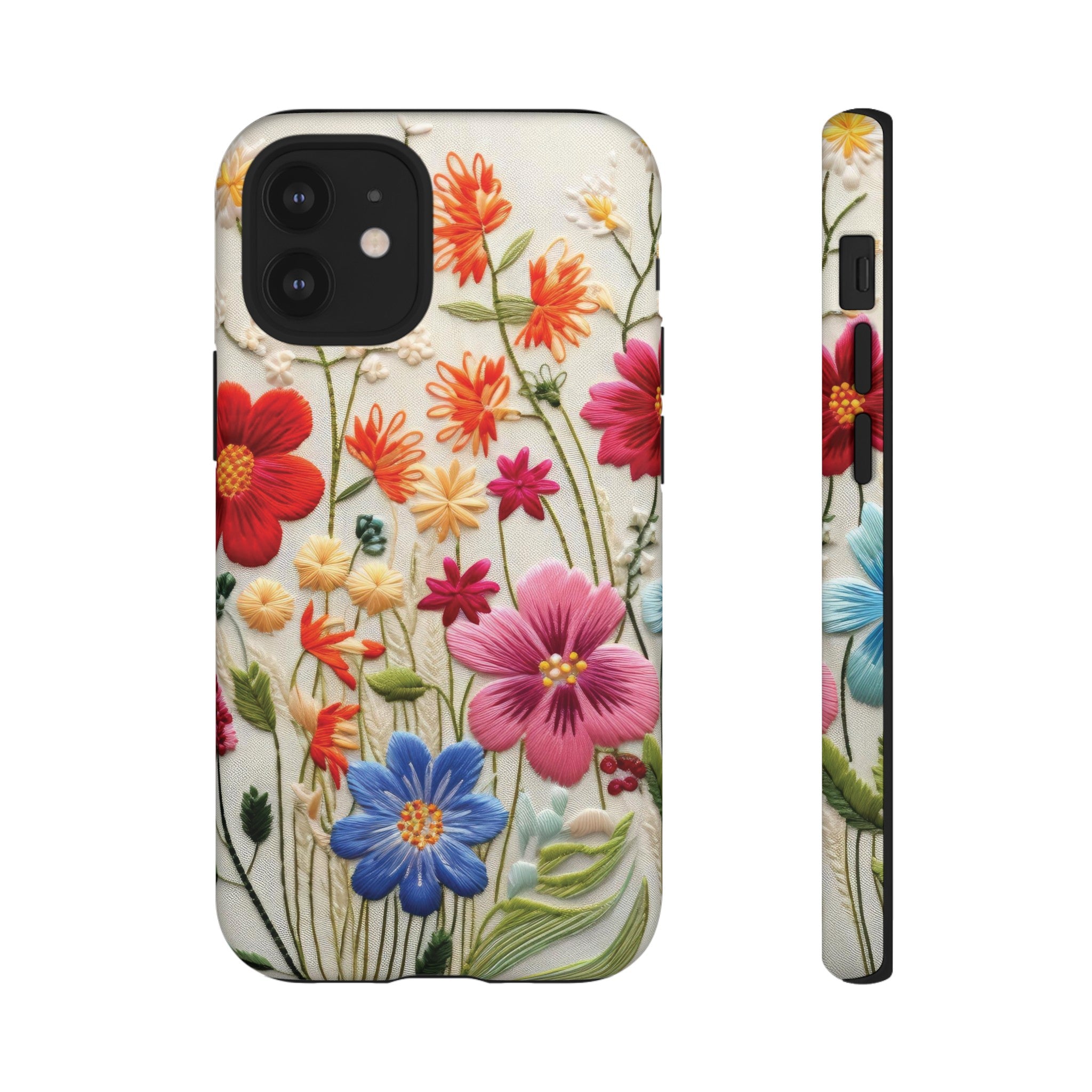 3D Floral Phone Case Elegant Faux Flower Durable for iPhone Samsung Smartphone iPhone 15, 14, 13 Samsung Gift for Mom