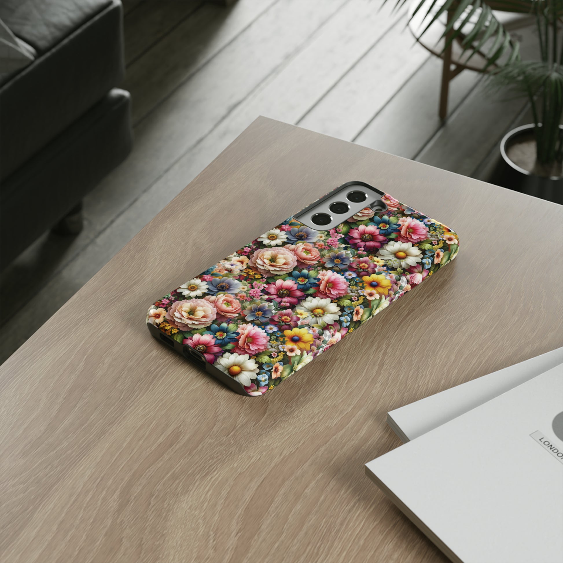 Floral Luxury Phone Tough Case Floral Elegant Durable Stylish for Modern Devices iPhone 15, Samsung iPhone Samsung Accessory Gift for Her.