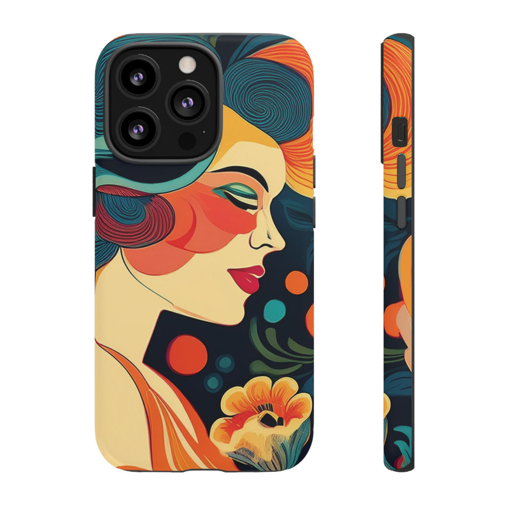 Coque de Téléphone Esthétique Années 50 Rétro Design d'Inspiration Vintage aux Couleurs Pastel Housse Style Mid-Century pour Modèles iPhone et Samsung Galaxy