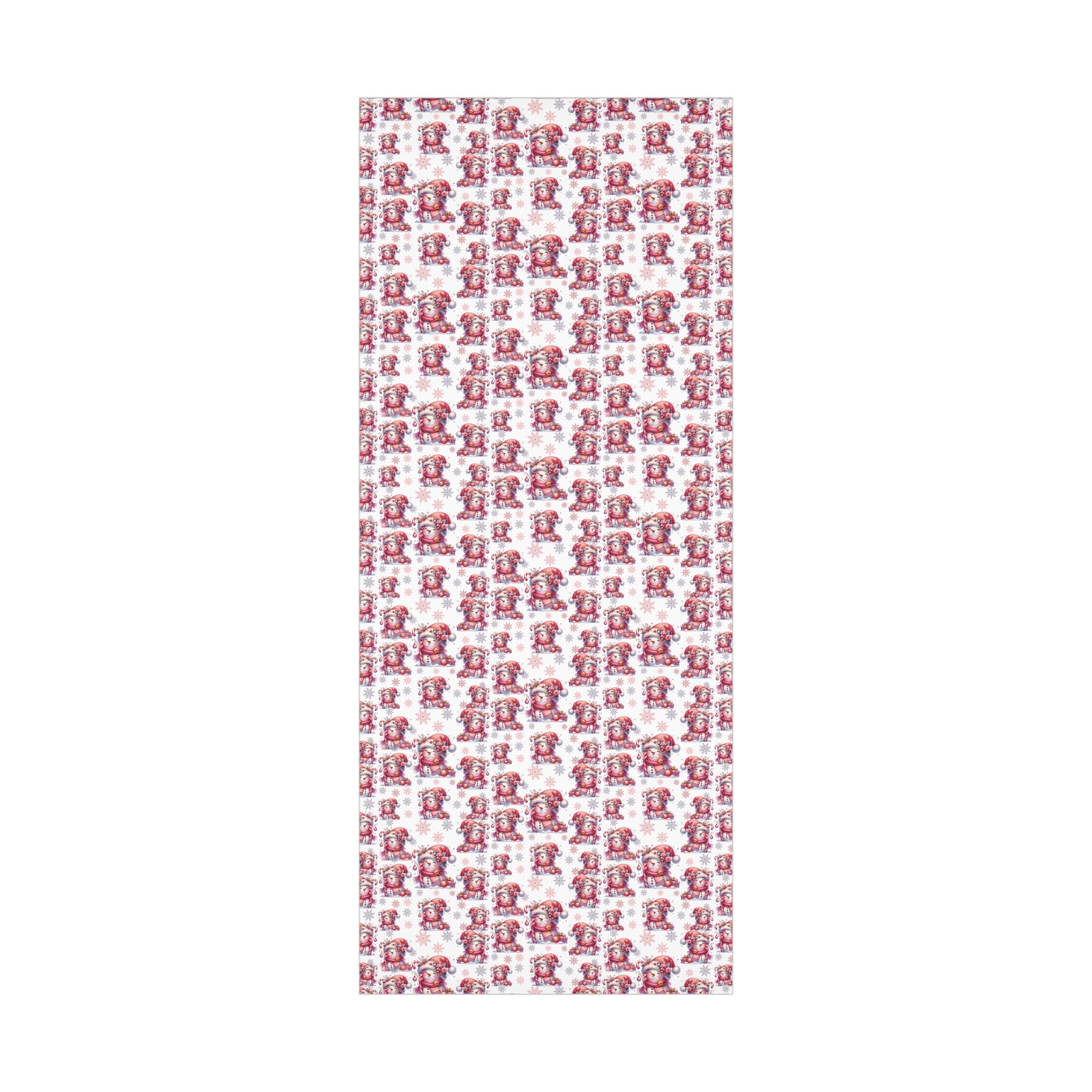 Pink Christmas Snow People Theme Wrapping Paper Vintage-Inspired Gift Wrap Perfect for Christmas Gifts and Special Occasions, Moms Gift - MRSBYVALLE