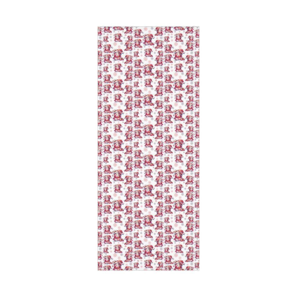 Pink Christmas Snow People Theme Wrapping Paper Vintage-Inspired Gift Wrap Perfect for Christmas Gifts and Special Occasions, Moms Gift - MRSBYVALLE
