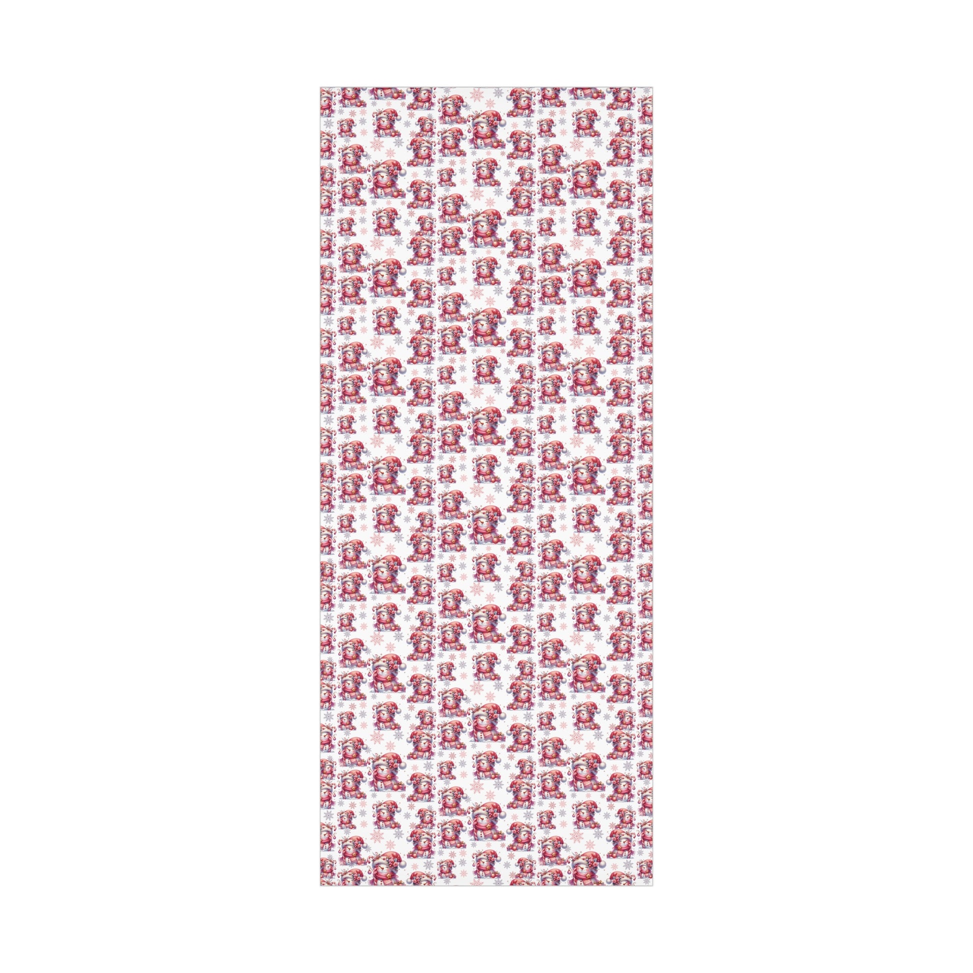 Pink Christmas Snow People Theme Wrapping Paper Vintage-Inspired Gift Wrap Perfect for Christmas Gifts and Special Occasions, Moms Gift - MRSBYVALLE
