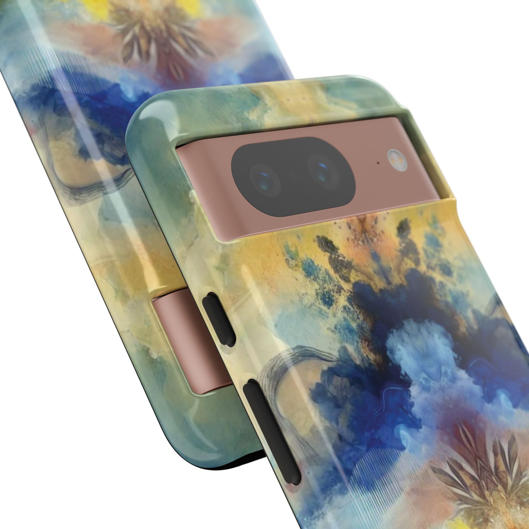 Coque de téléphone abstraite aquarelle moderne compatible avec iPhone, Samsung et plus – Protection élégante et durable avec un design artistique éclatant, cadeau parfait pour elle