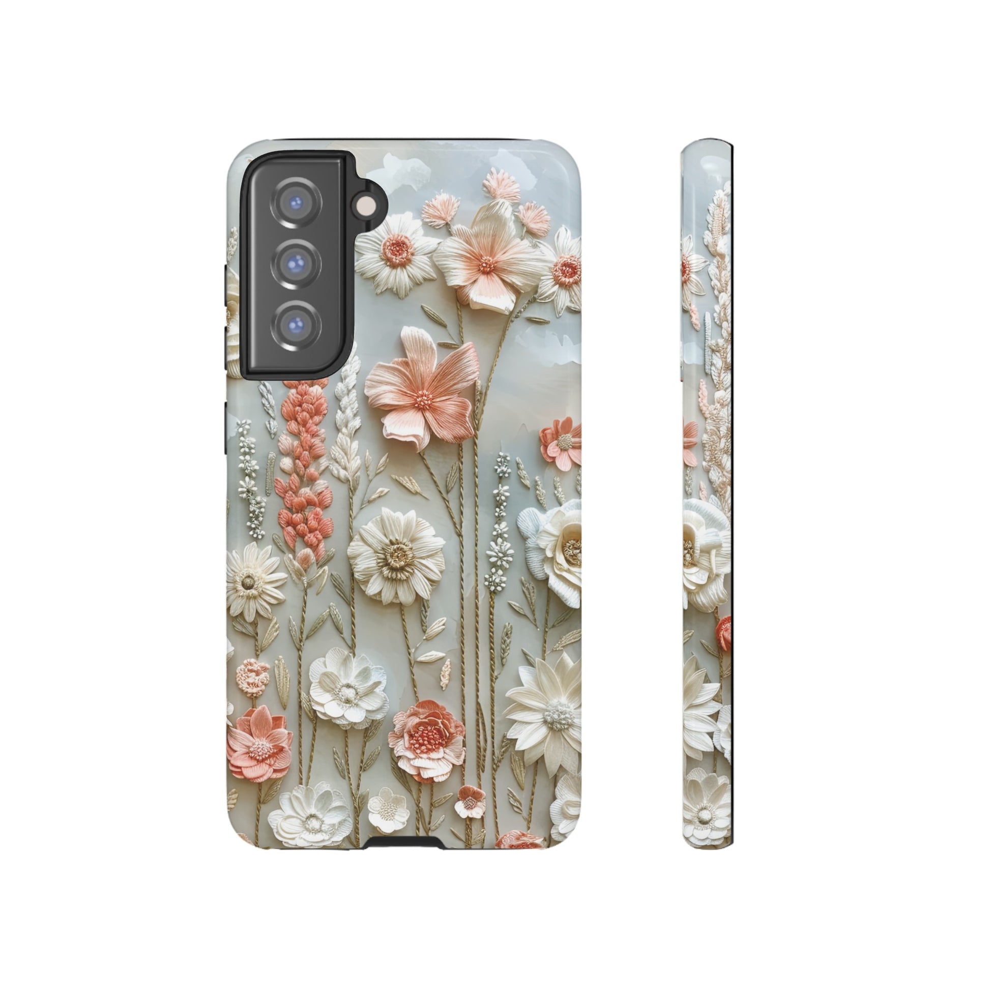Pastel Wildflowers Protective Phone Case Gift for Her Phone 15, Samsung iPhone Samsung Gift for Her Case iPhone 15, Samsung iPhone Samsung Accessory Gift for Her