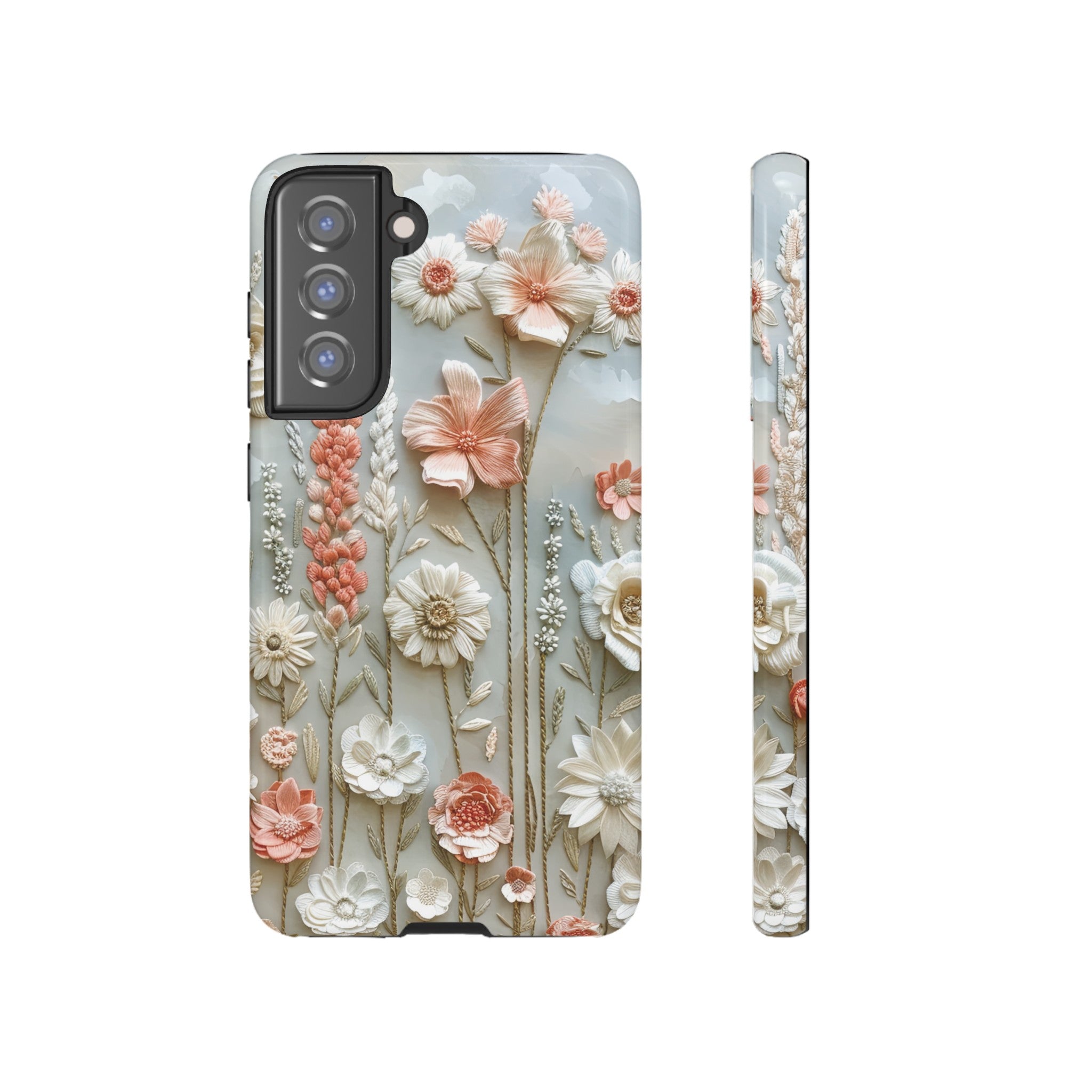 Pastel Wildflowers Protective Phone Case Gift for Her Phone 15, Samsung iPhone Samsung Gift for Her Case iPhone 15, Samsung iPhone Samsung Accessory Gift for Her