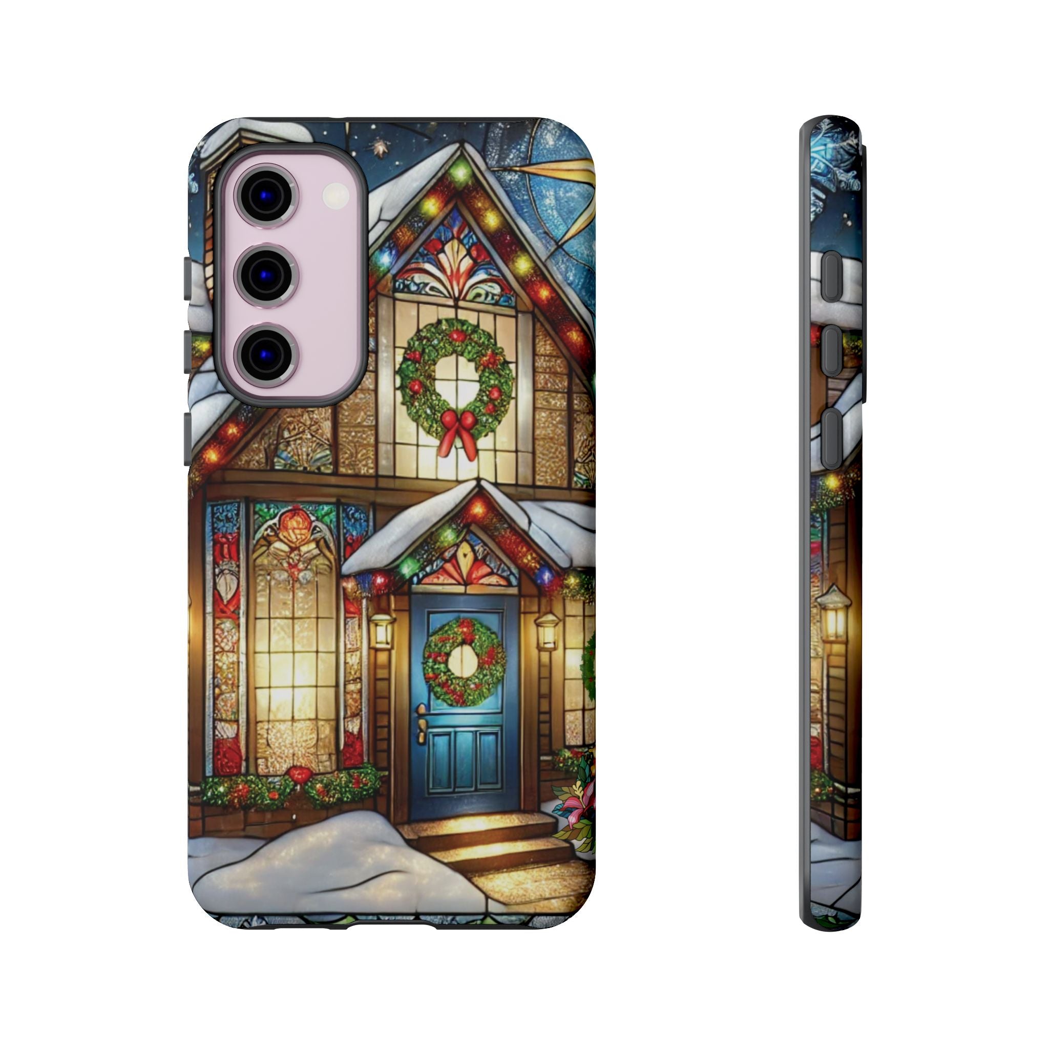 Phone Case - Stain Glass Christmas Unique Holiday Protection Gift for Her