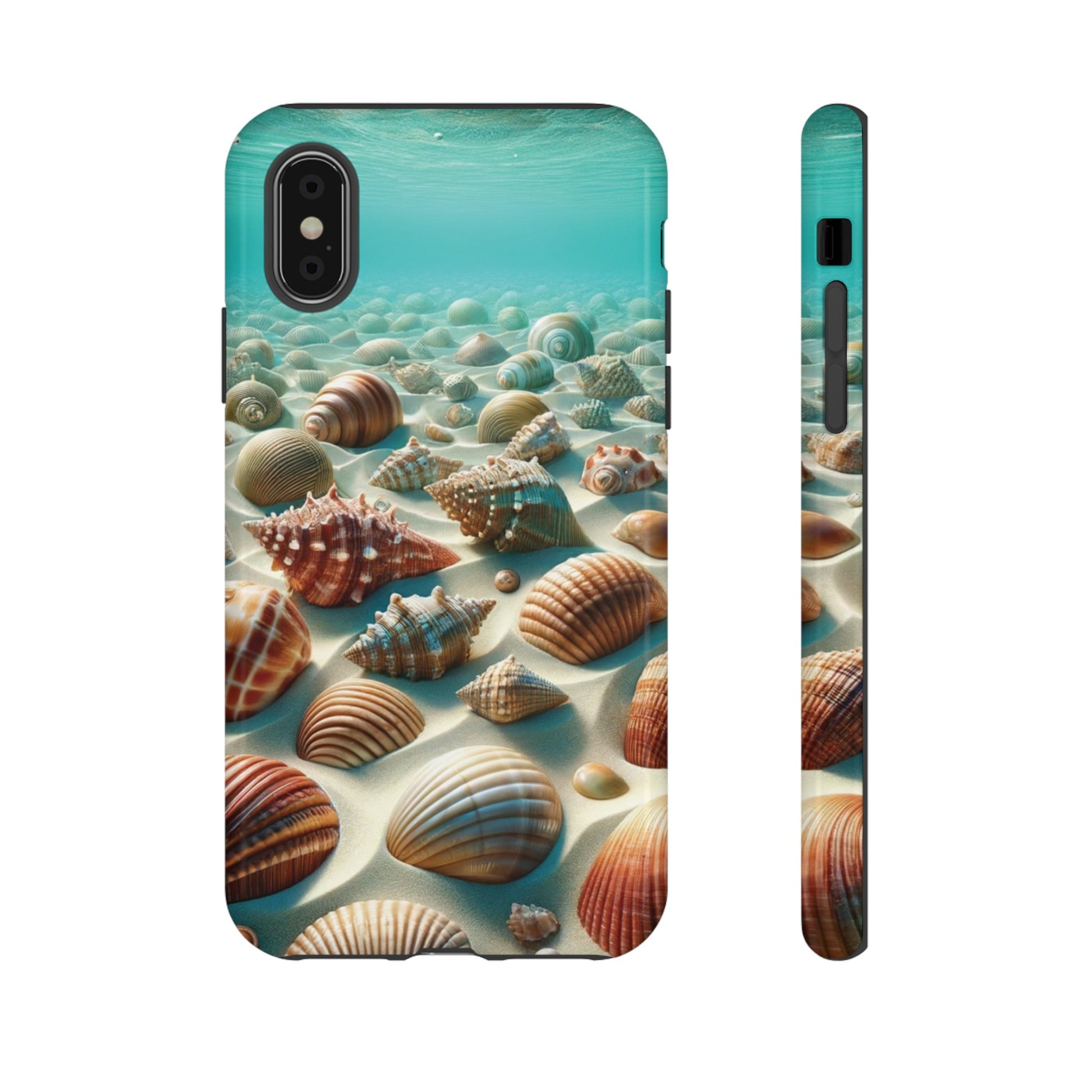 Plush Ocean Bliss Turquoise Seashell Ocean Beach View Protective Phone Case Gift for Her Phone 15, Samsung iPhone Samsung Gift for Her Case iPhone 15, Samsung iPhone Samsung Accessory Gift for Her.