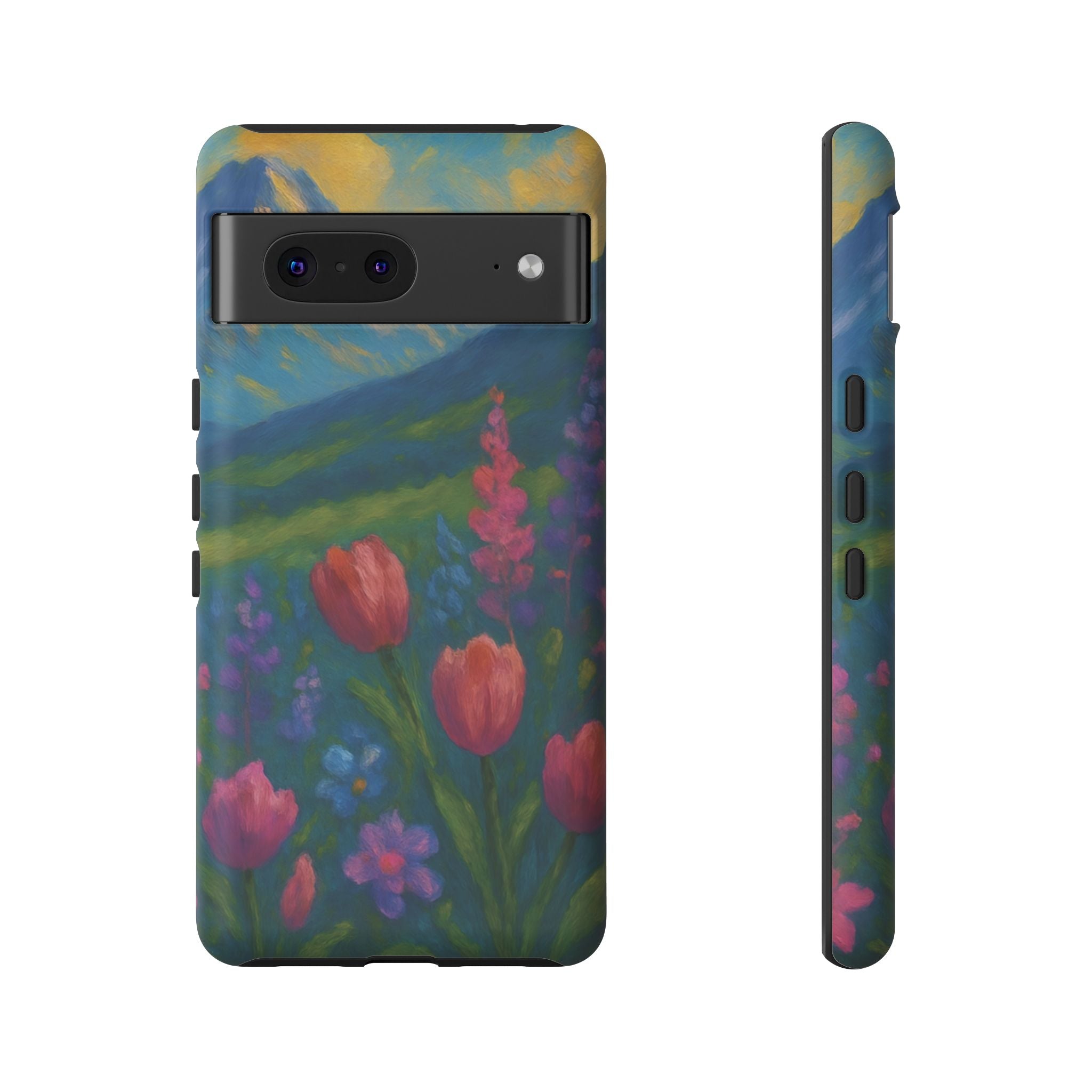Mountains Wildflowers Phone Case | Vibrant Botanical Floral Design | Nature-Inspired Protective Cover for iPhone & Samsung | Trendy Aesthetic Gift Idea