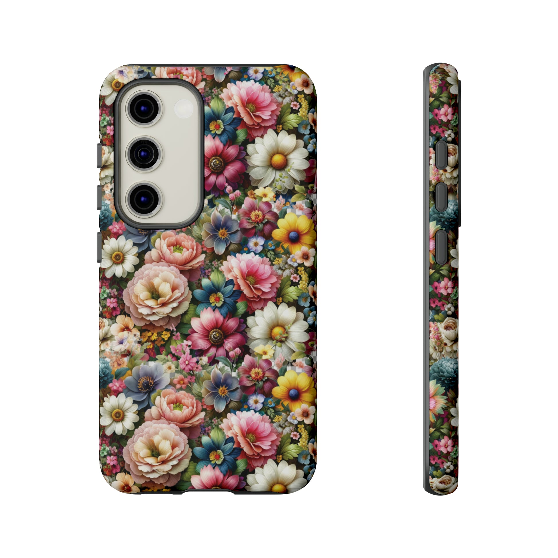 Floral Luxury Phone Tough Case Floral Elegant Durable Stylish for Modern Devices iPhone 15, Samsung iPhone Samsung Accessory Gift for Her.