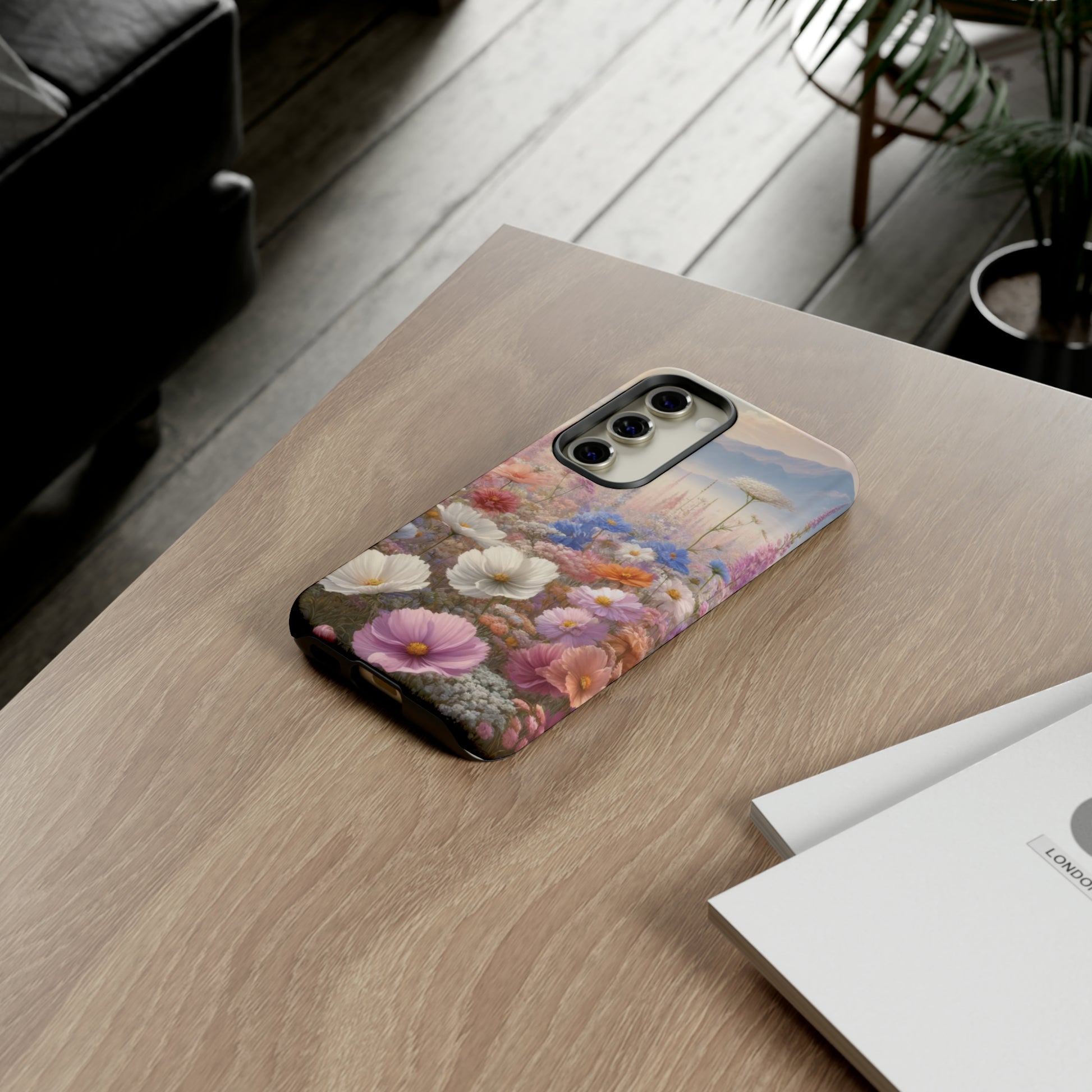 Phone Case Floral Boho Luxury Tough Case Floral Elegant Durable Stylish for Modern Devices iPhone 15, Samsung iPhone Samsung Accessory Gift for Her.