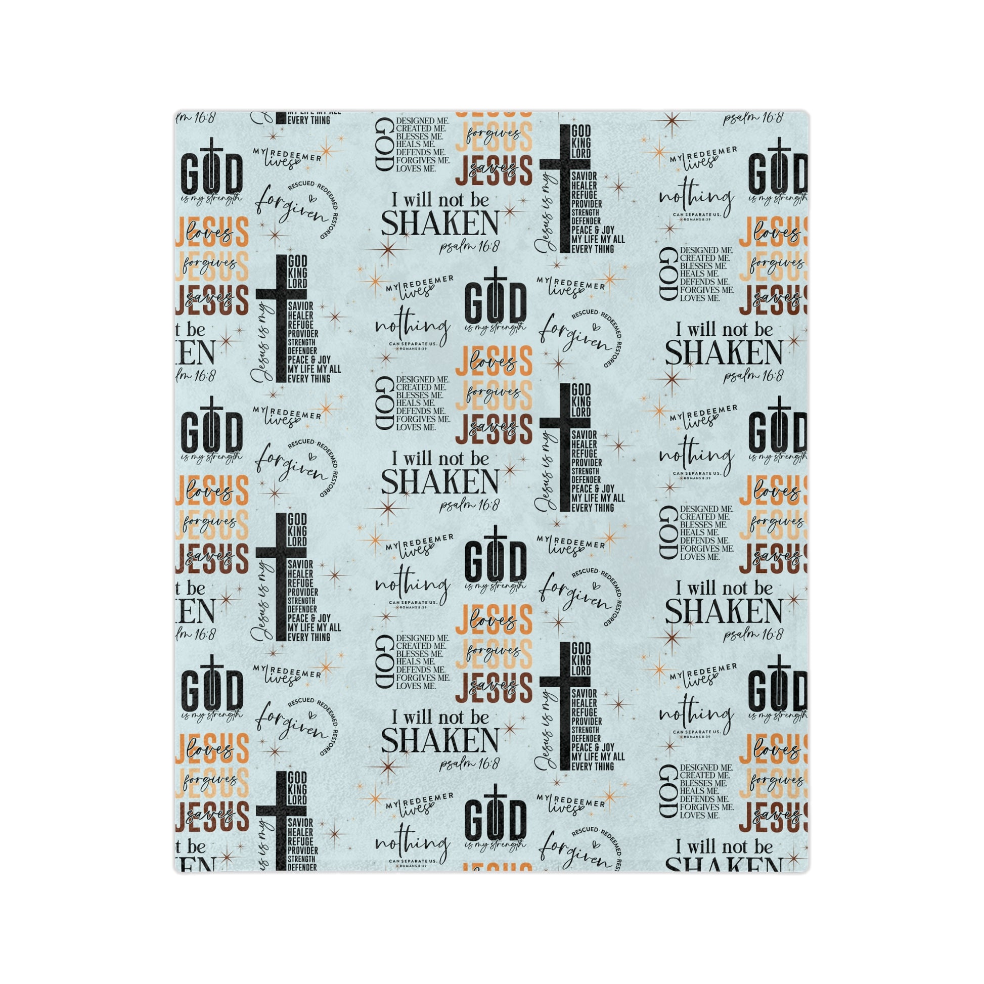 Jesus Quotes Bible Verse Blanket – 100% Polyester Quick-Dry, Soft Plush, Vibrant Colors Hemmed Edges, 2 Sizes – Christian Faith Prayer Cozy Warm Throw  Lounge Chair